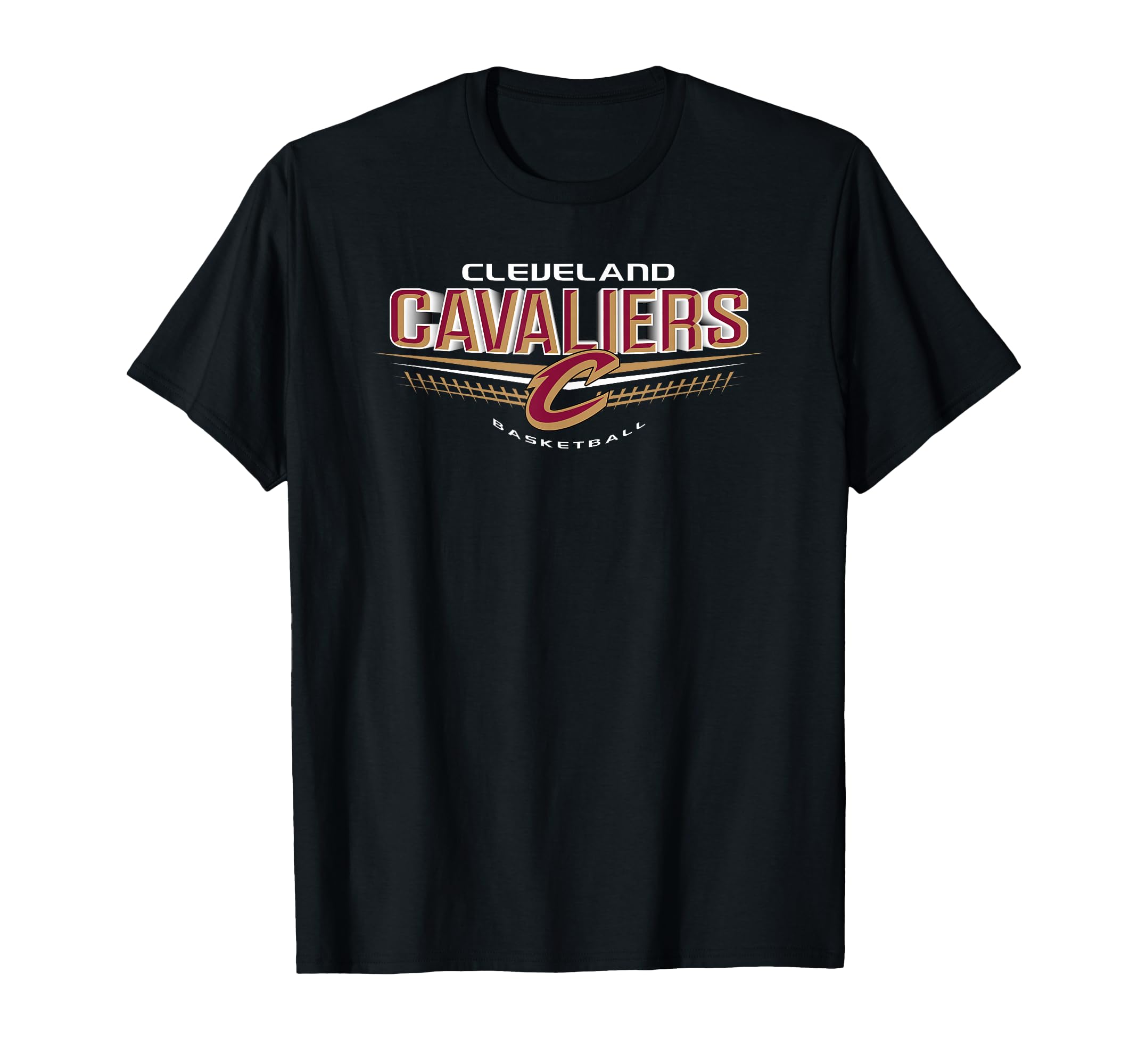 Cleveland Cavaliers NBA El Dorado T-Shirt - Black, Unisex-Adults & Unisex-Kids, Short Sleeve, Crew Neck, Classic Fit, Polyester 100%