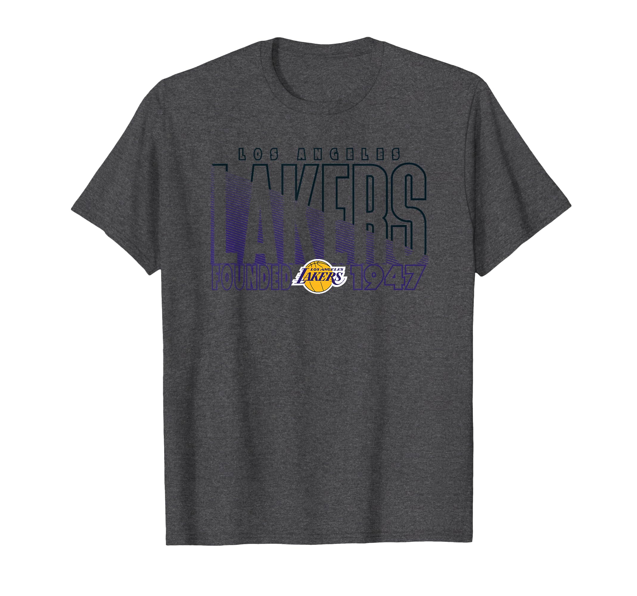 LOS ANGELES LAKERS NBA Los Angeles Lakers T-Shirt, Unisex-Adults, Black, Small, Short Sleeve