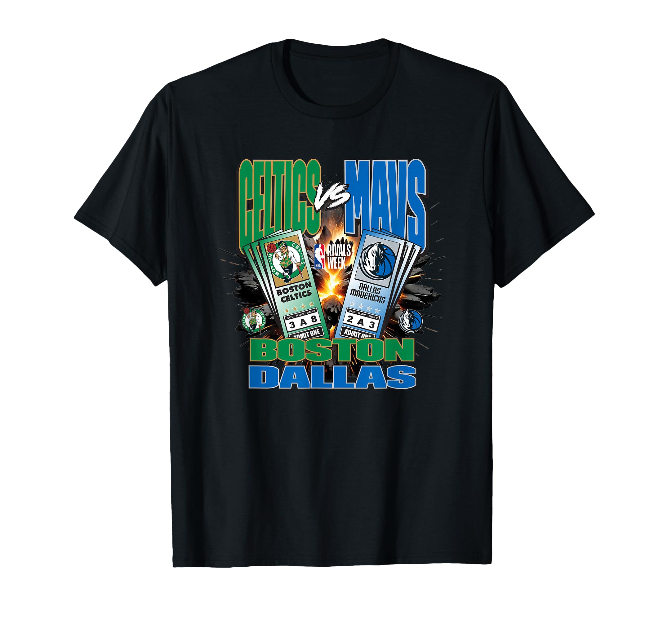 NBA Boston Celtics VS. Dallas Mavericks Rivals Week T-Shirt