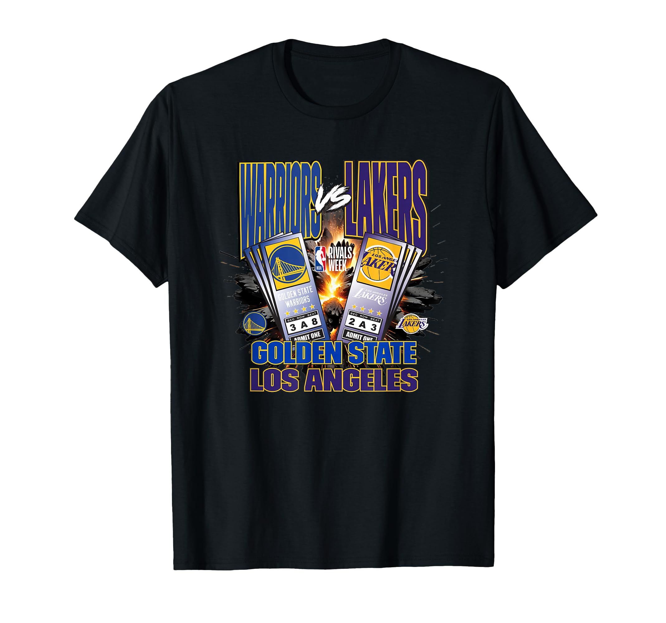 NBA Golden State Warriors VS. Los Angeles Lakers Rivals Week T-Shirt