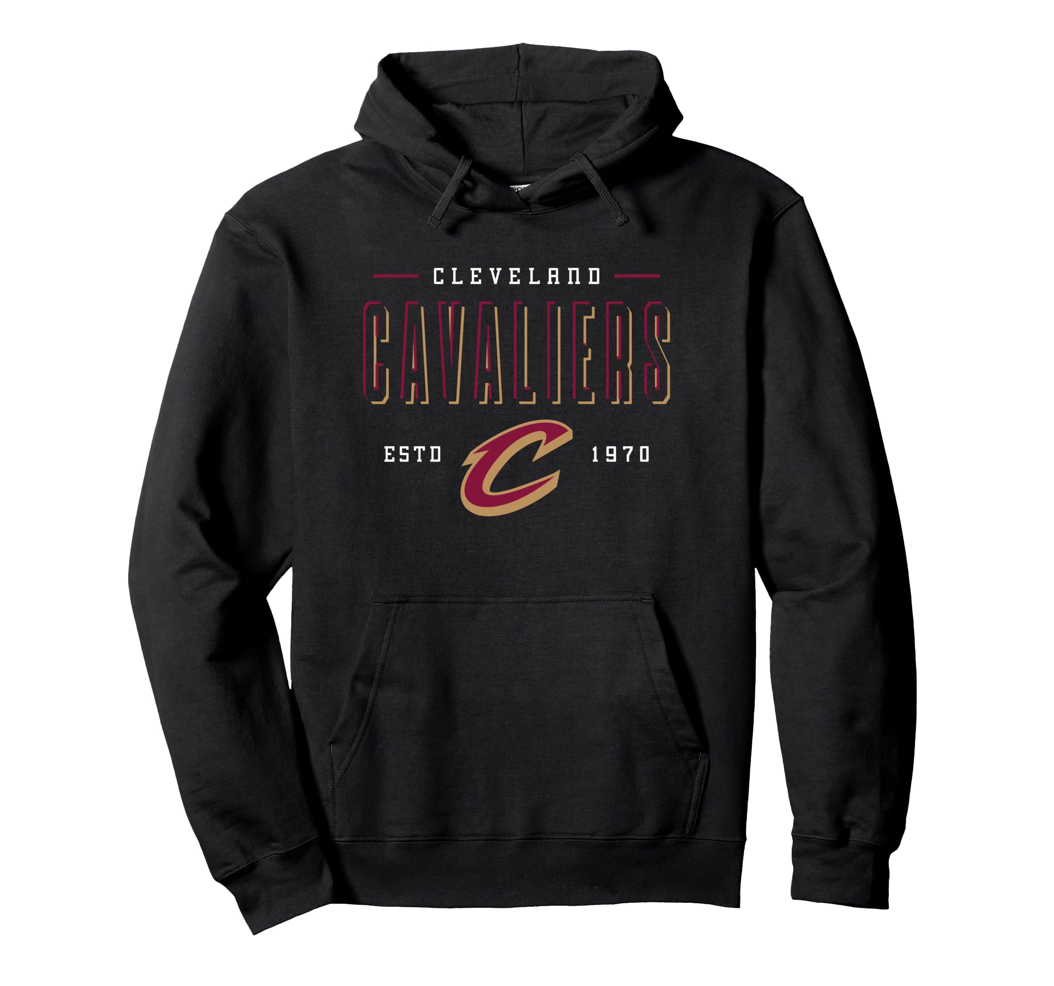 NBA Official Cleveland Cavaliers Half Moon Pullover Hoodie