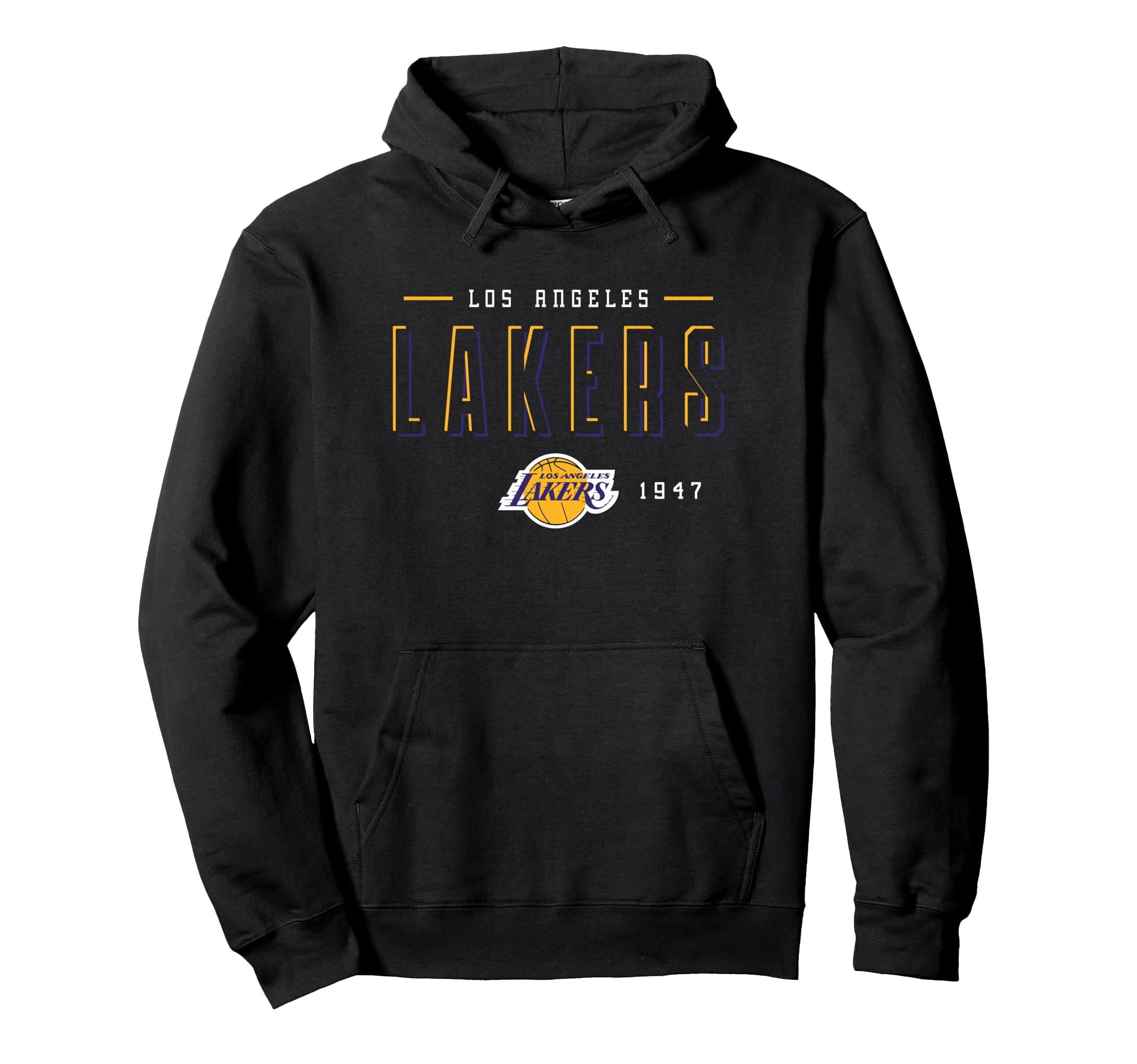 NBA Official Los Angeles Lakers Half Moon Pullover Hoodie