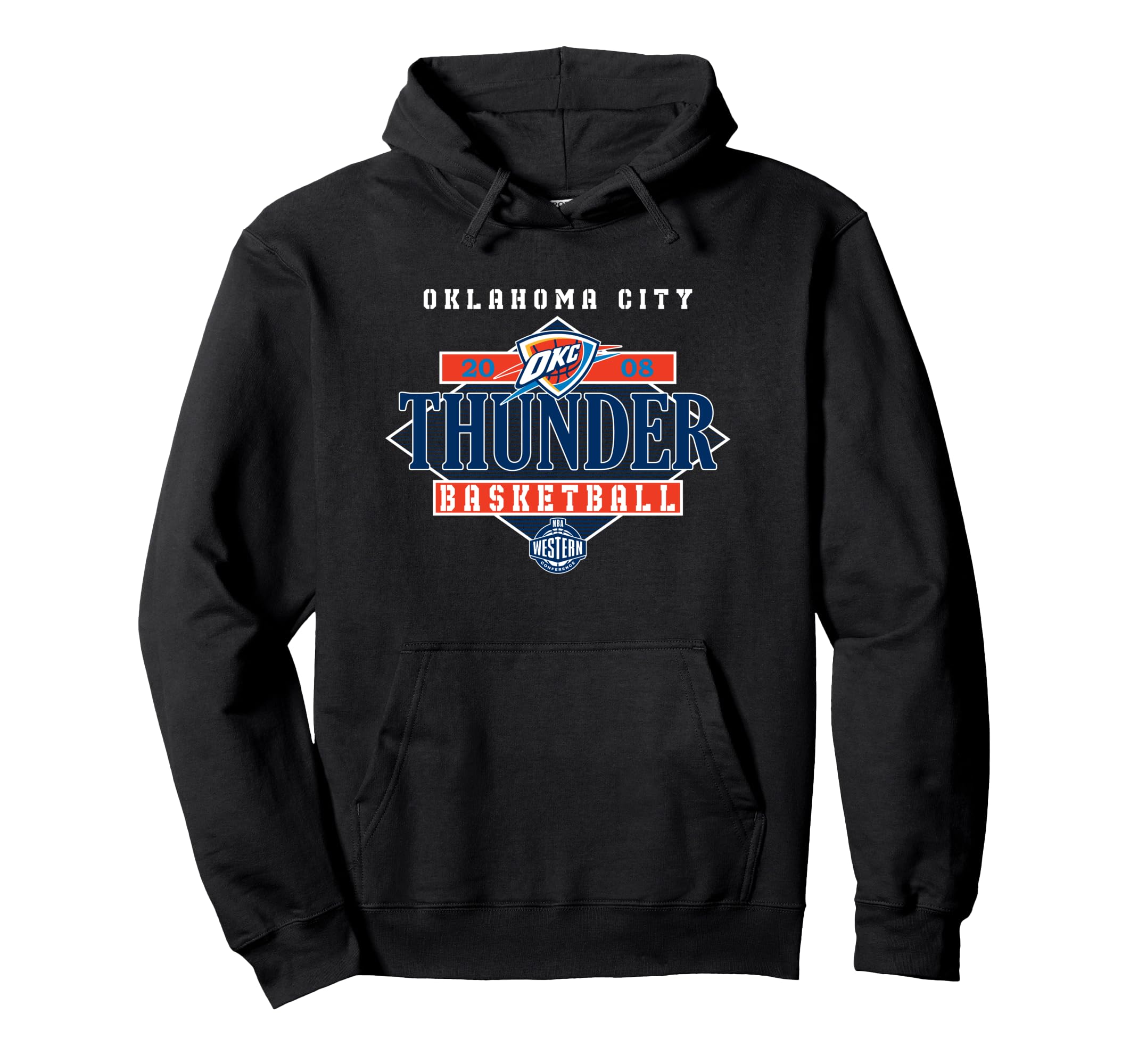 NBA Official Oklahoma City Thunder Diamond Look Heat Pullover Hoodie