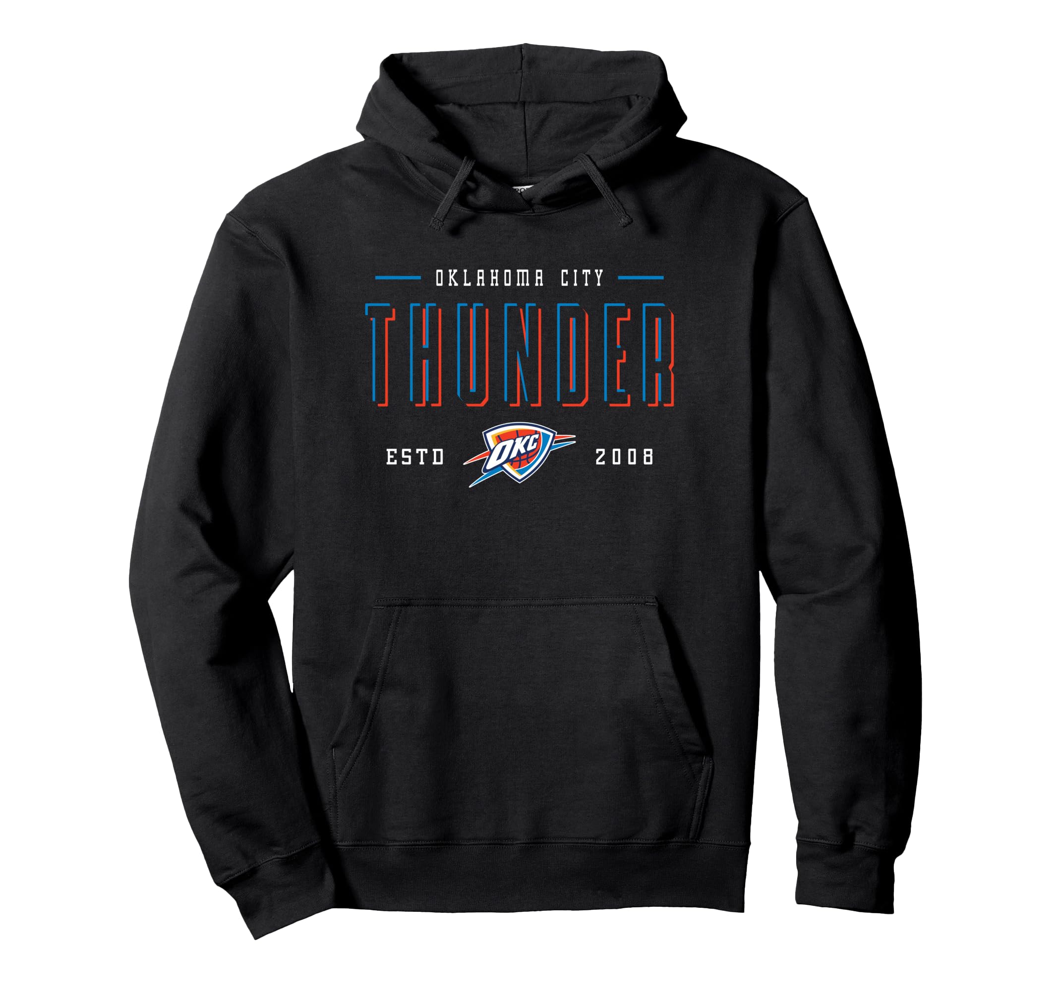 NBA Official Oklahoma City Thunder Half Moon Pullover Hoodie