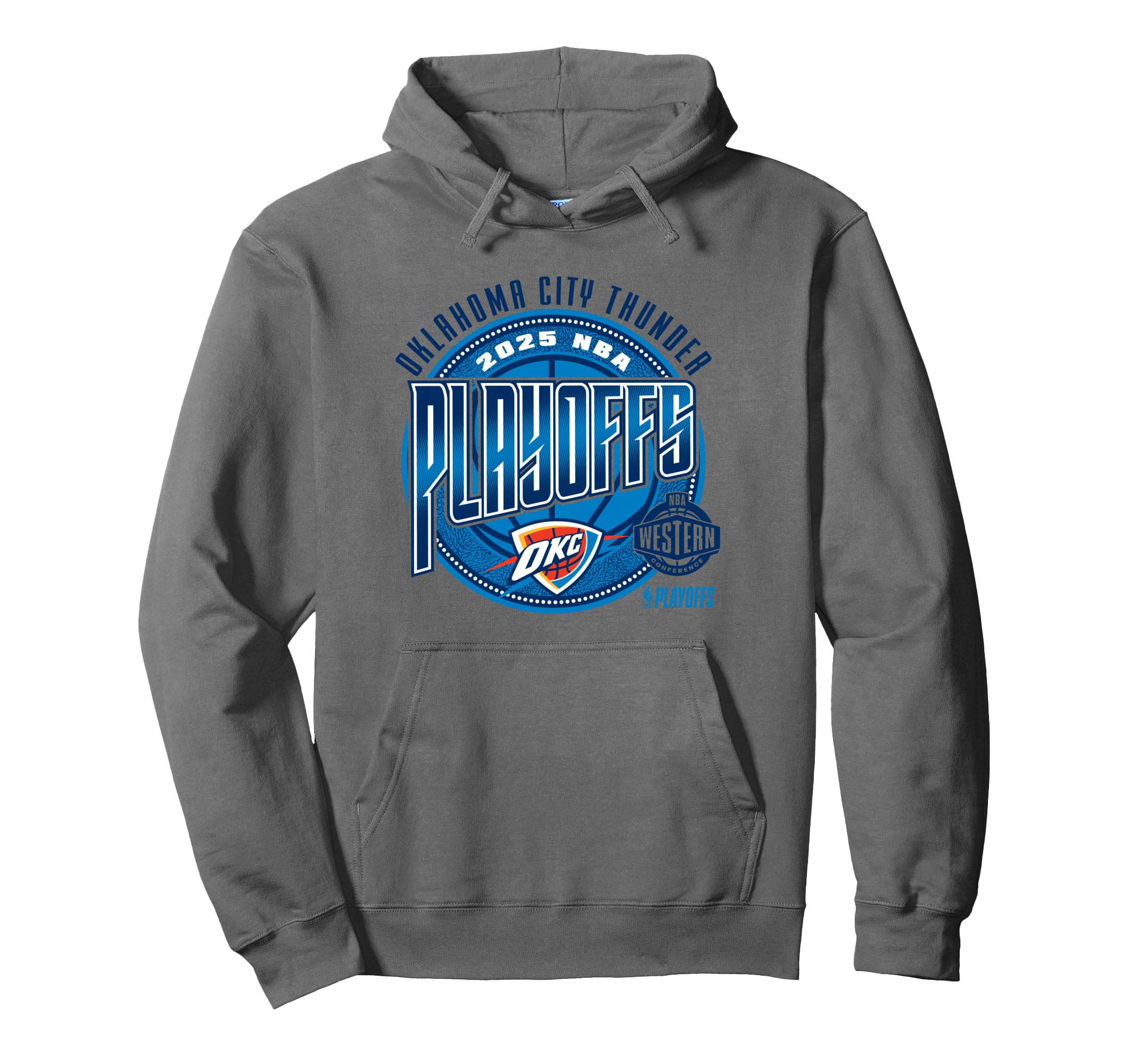 NBA Official Oklahoma City Thunder Playoffs 2025 Game Day Pullover Hoodie