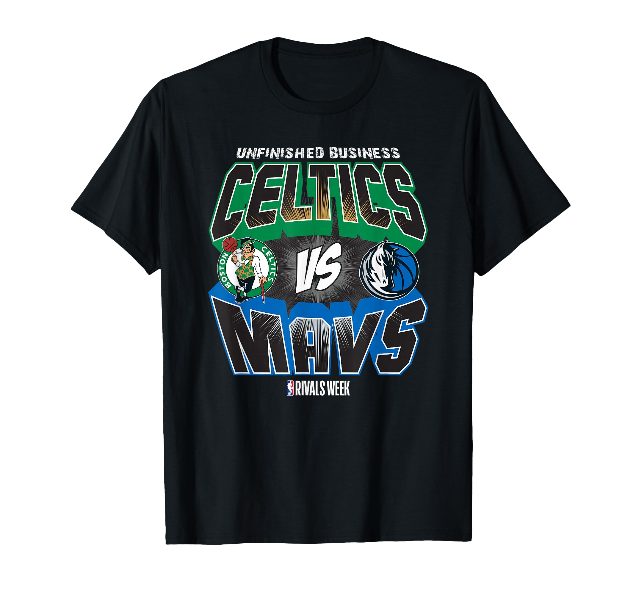 NBA Rivals Boston Celtics VS. Dallas Mavericks T-Shirt