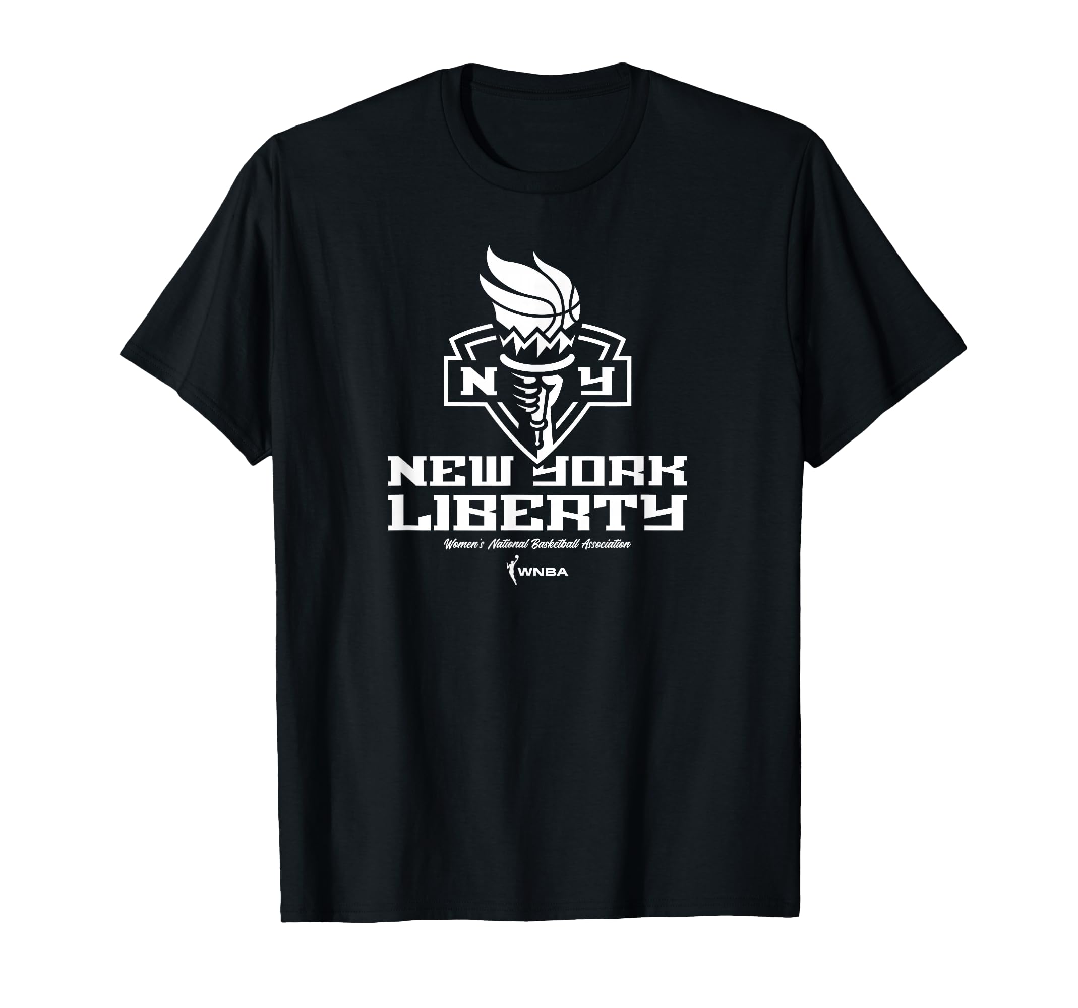 New York Liberty WNBA Team T-Shirt, Black, Women's, Small, Short Sleeve, Crew Neck, Classic Fit, Cotton 60% Polyester 40%