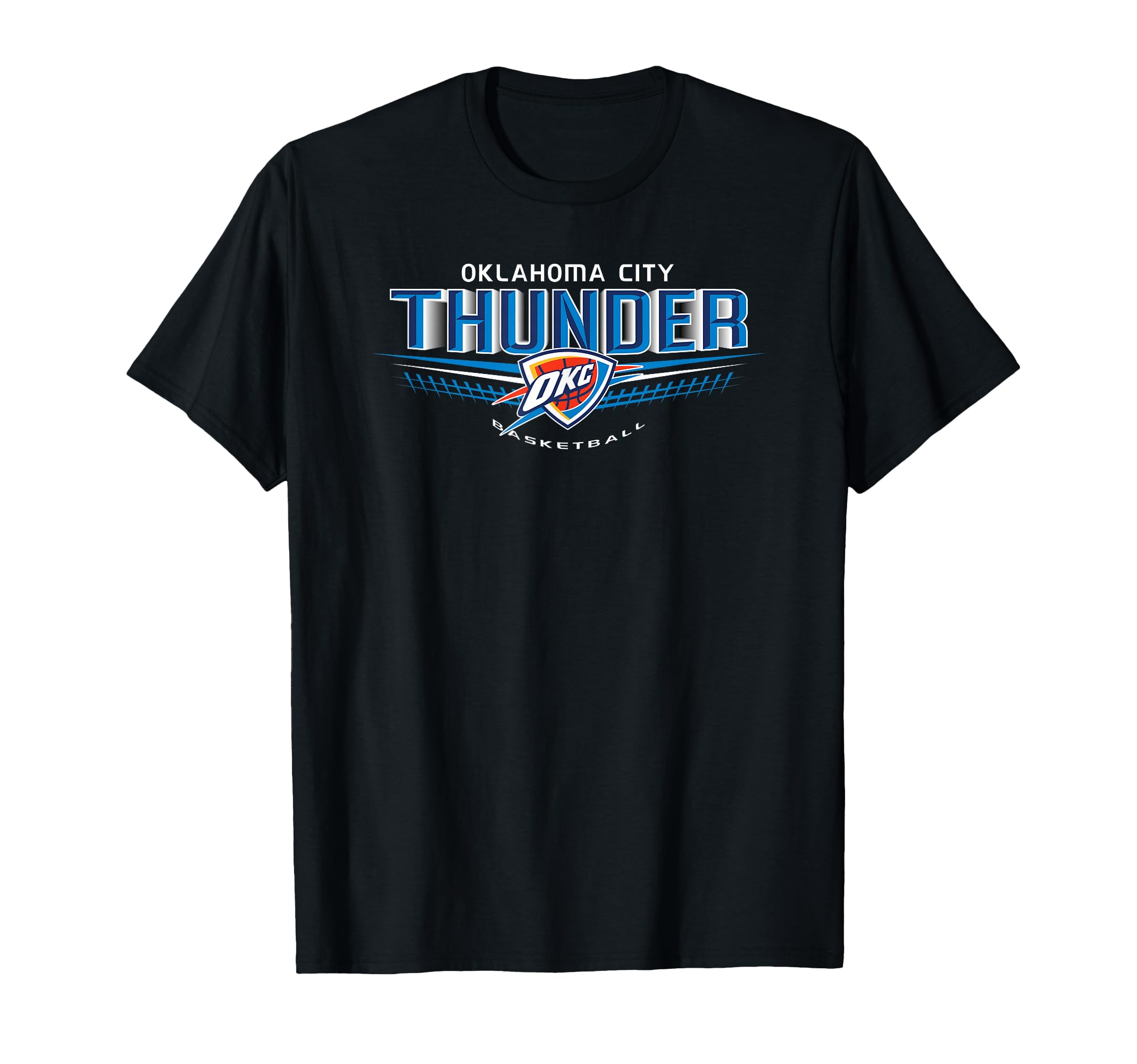 Oklahoma City Thunder Black NBA T-Shirt, Men's Small, Short Sleeve, Crew Neck, Classic Fit, Polyester 100%