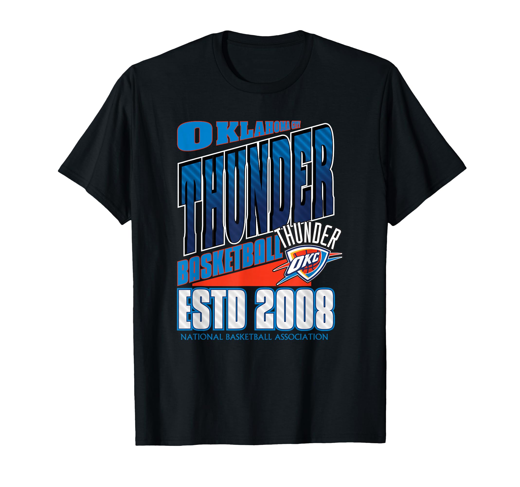 Oklahoma City Thunder T-Shirt, Black, Small, Unisex, Short Sleeve, Classic, NBA Team Breakaway T-Shirt