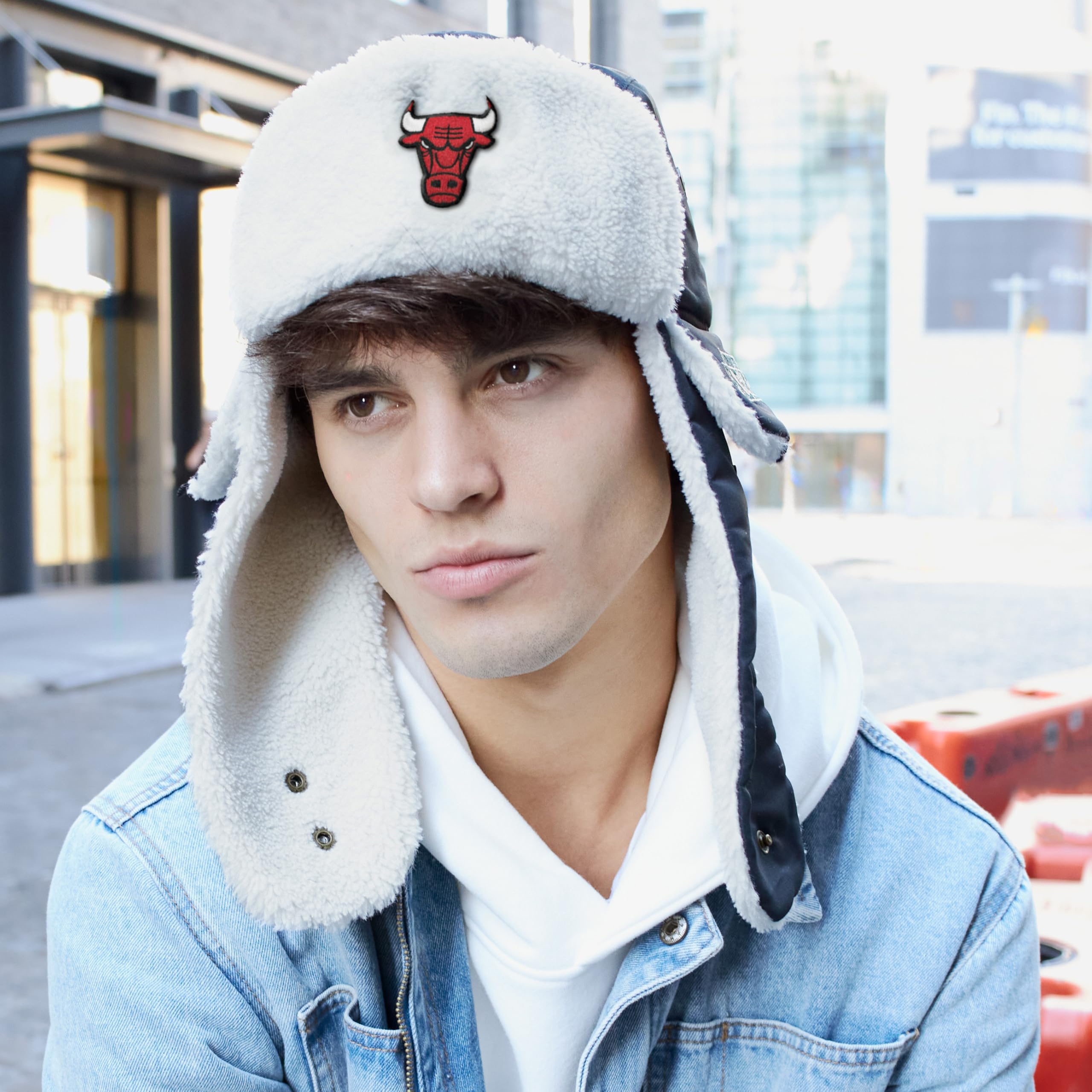 Ultra Game Adult NBA Official Trapper Winter Hat with Super Soft Warm Sherpa Lined Ear Flaps - Image 4