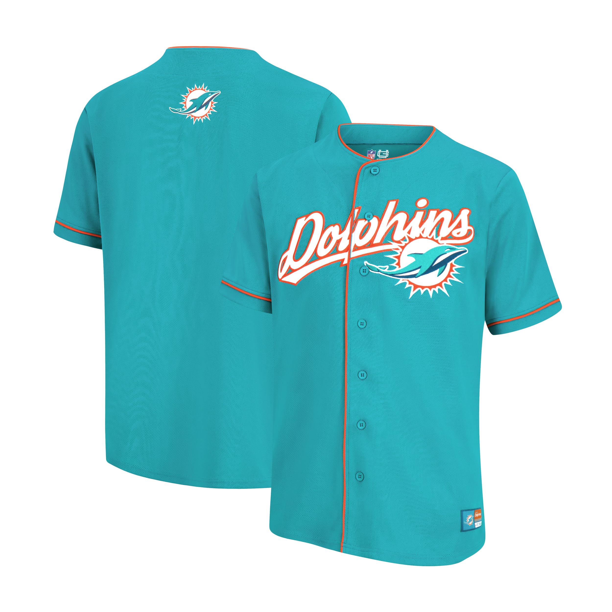 Ultra Game Adult's NFL Official Button Down Baseball Mesh Jersey Shirt