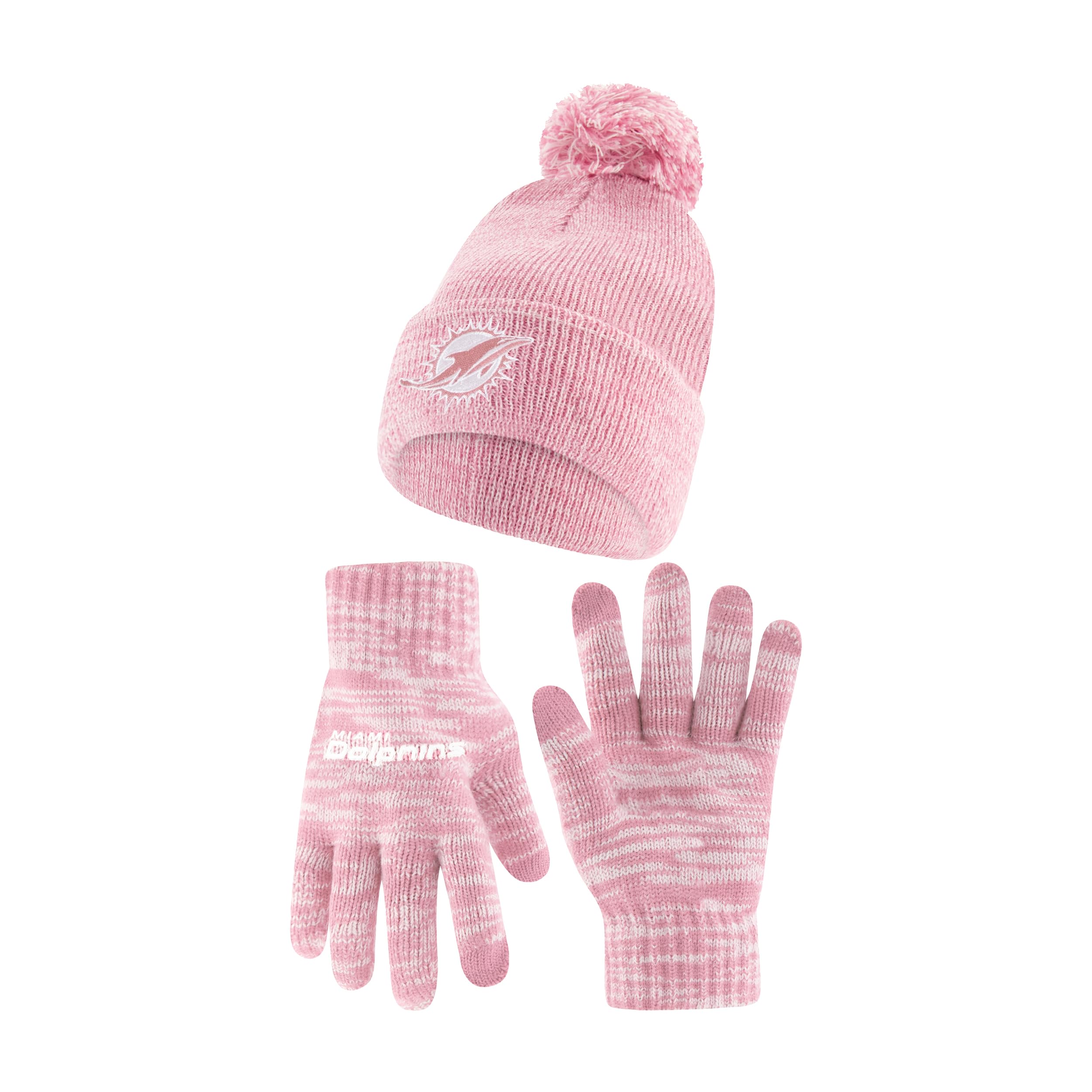 Ultra Game Adults NFL Official Super Soft Winter Beanie Knit Hat with Warm Touch Screen Gloves