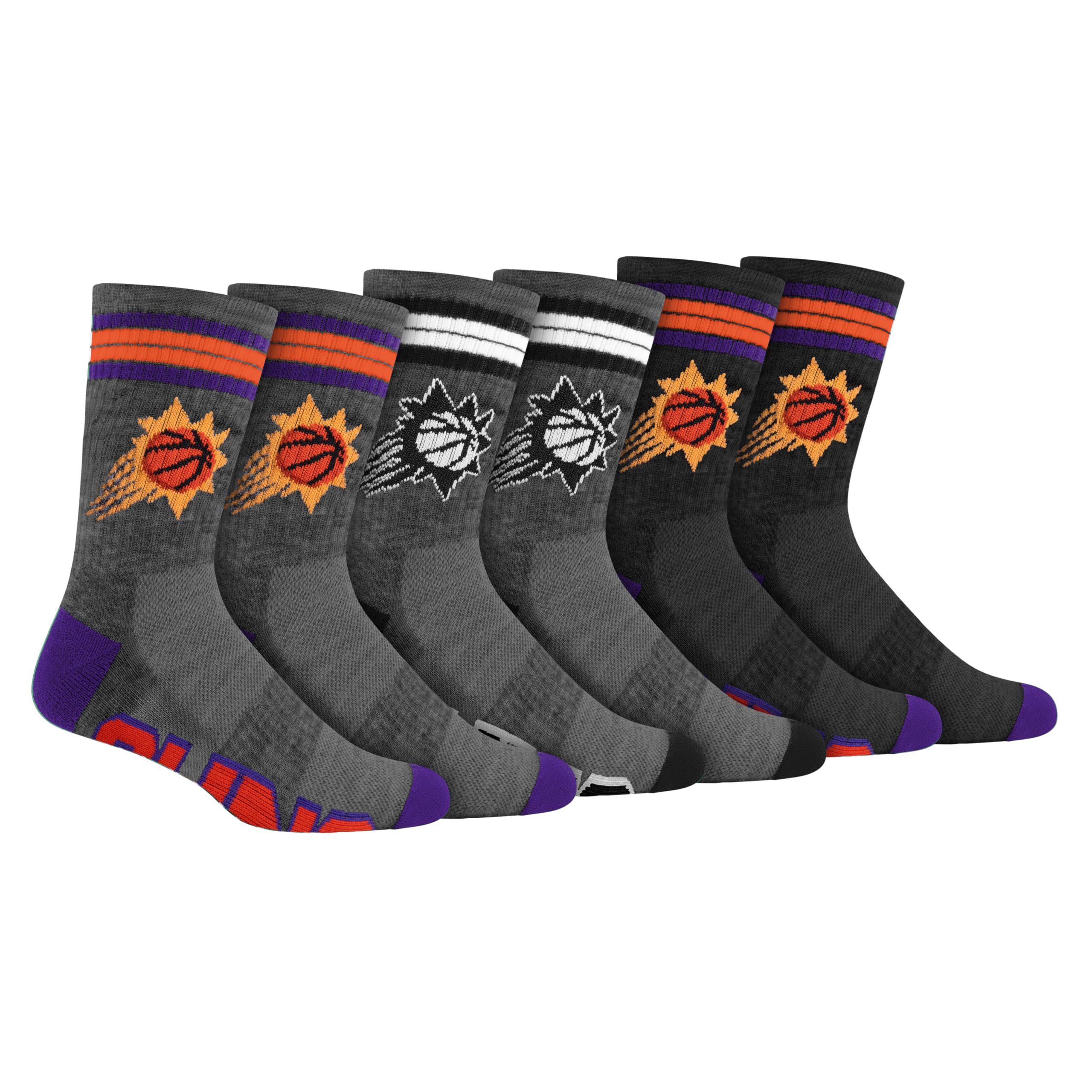Ultra Game Boys NBA Official Athletic Cushioned Team Crew Socks - 3 Pack