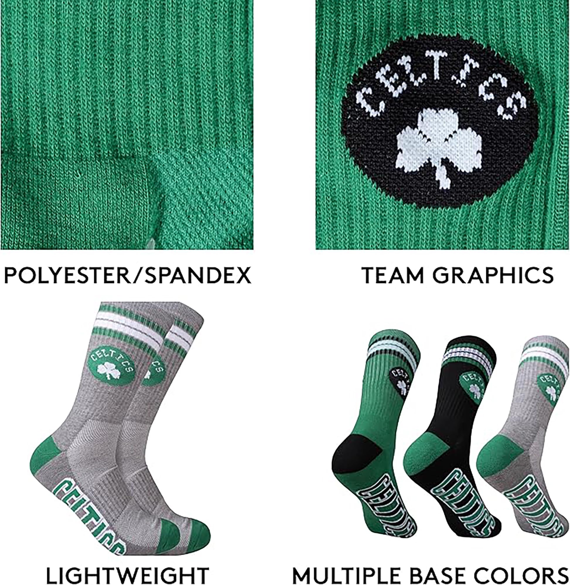 Ultra Game Boys NBA Official Athletic Cushioned Team Crew Socks - 3 Pack - Image 6