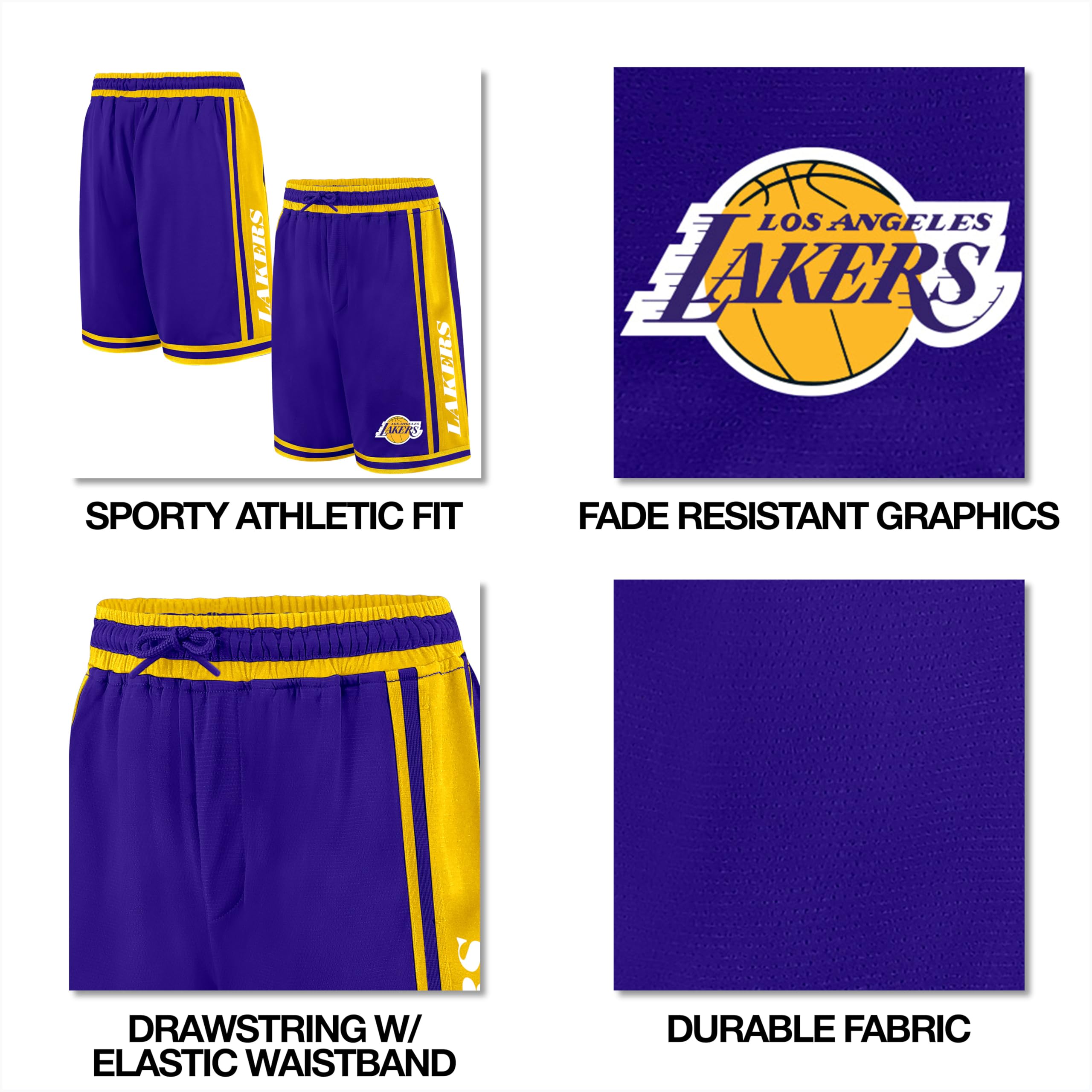 Ultra Game Boys NBA Official Classic Fit Basketball Shorts Team Color - Image 5
