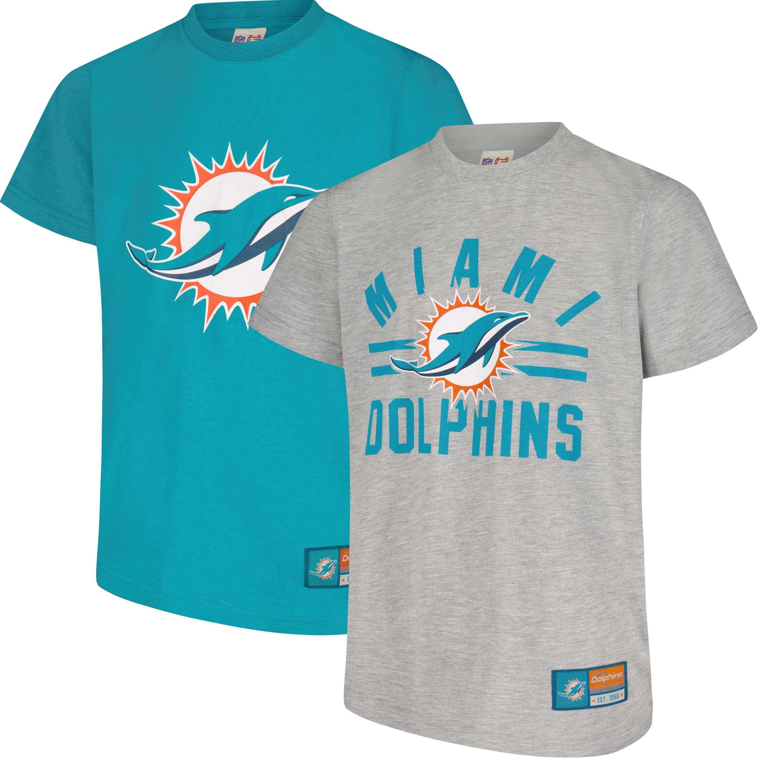Ultra Game Boys NFL Official Youth Super Soft 2 Pack T-Shirt Set