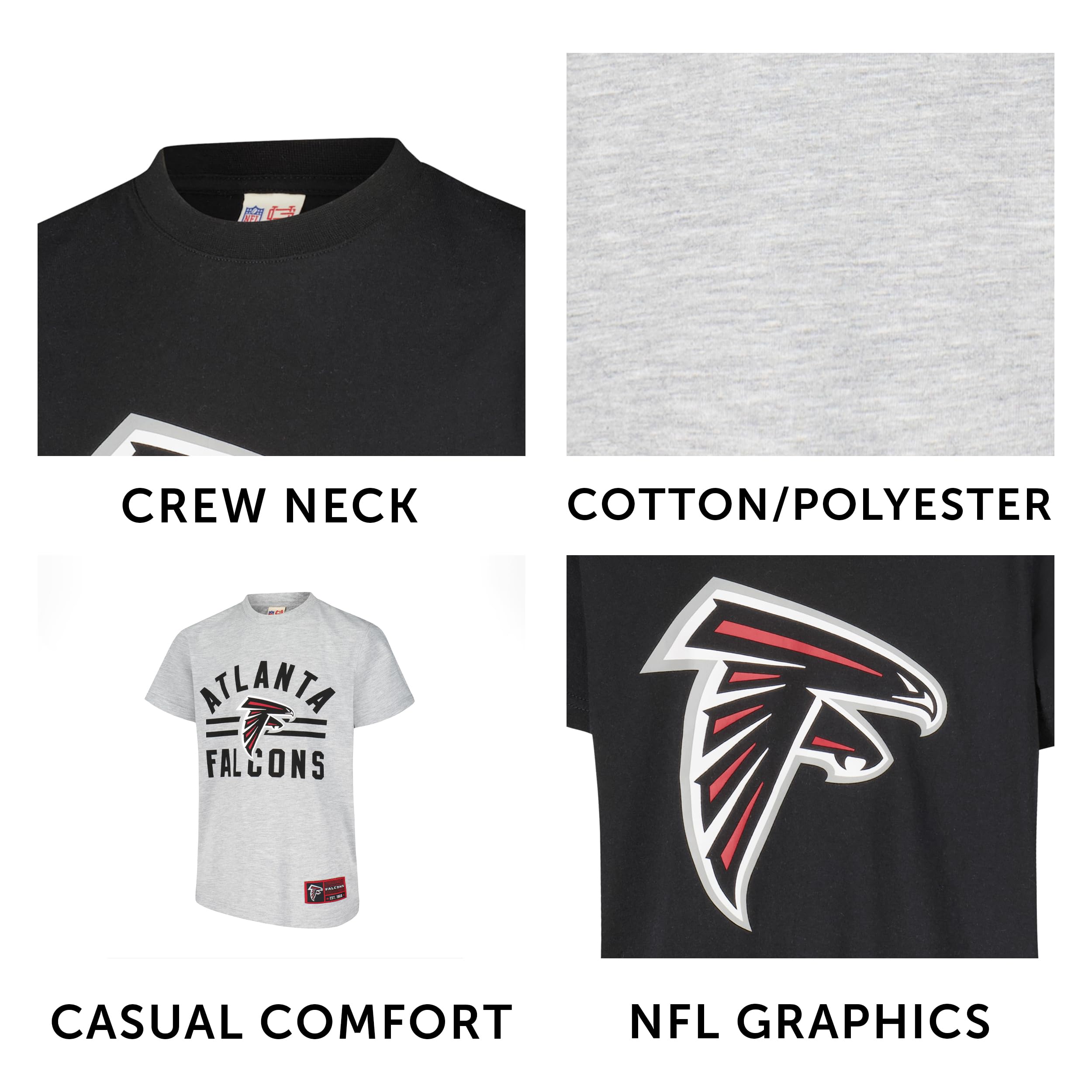 Ultra Game Boys NFL Official Youth Super Soft 2 Pack T-Shirt Set - Image 5