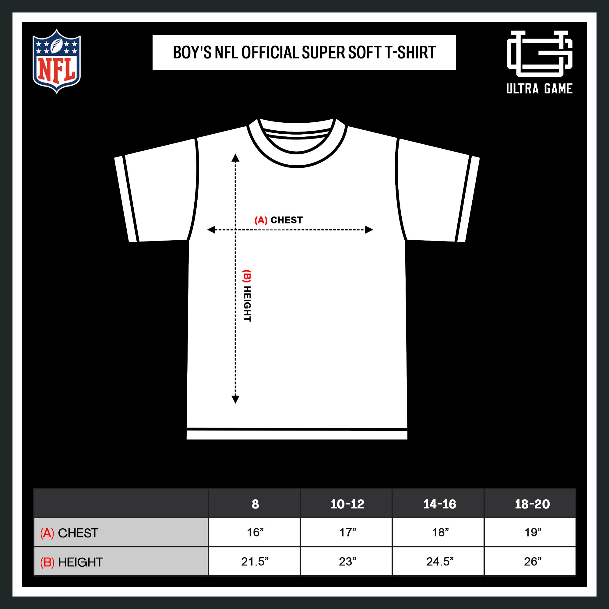 Ultra Game Boys NFL Official Youth Super Soft 2 Pack T-Shirt Set - Image 7