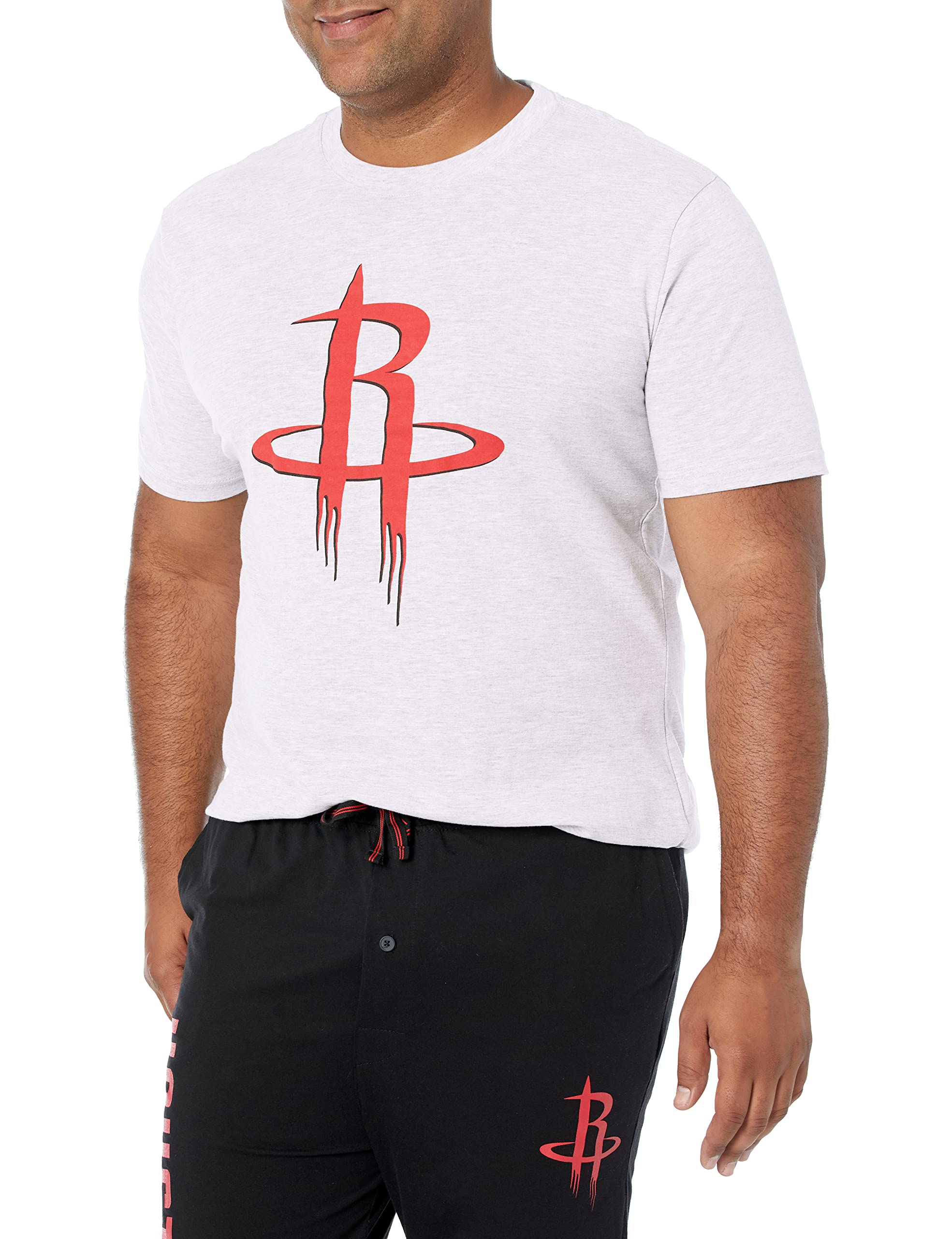 Ultra Game Men's NBA 2 Piece Super Soft Tee Shirt & Lounge Pants Set Black - Image 3