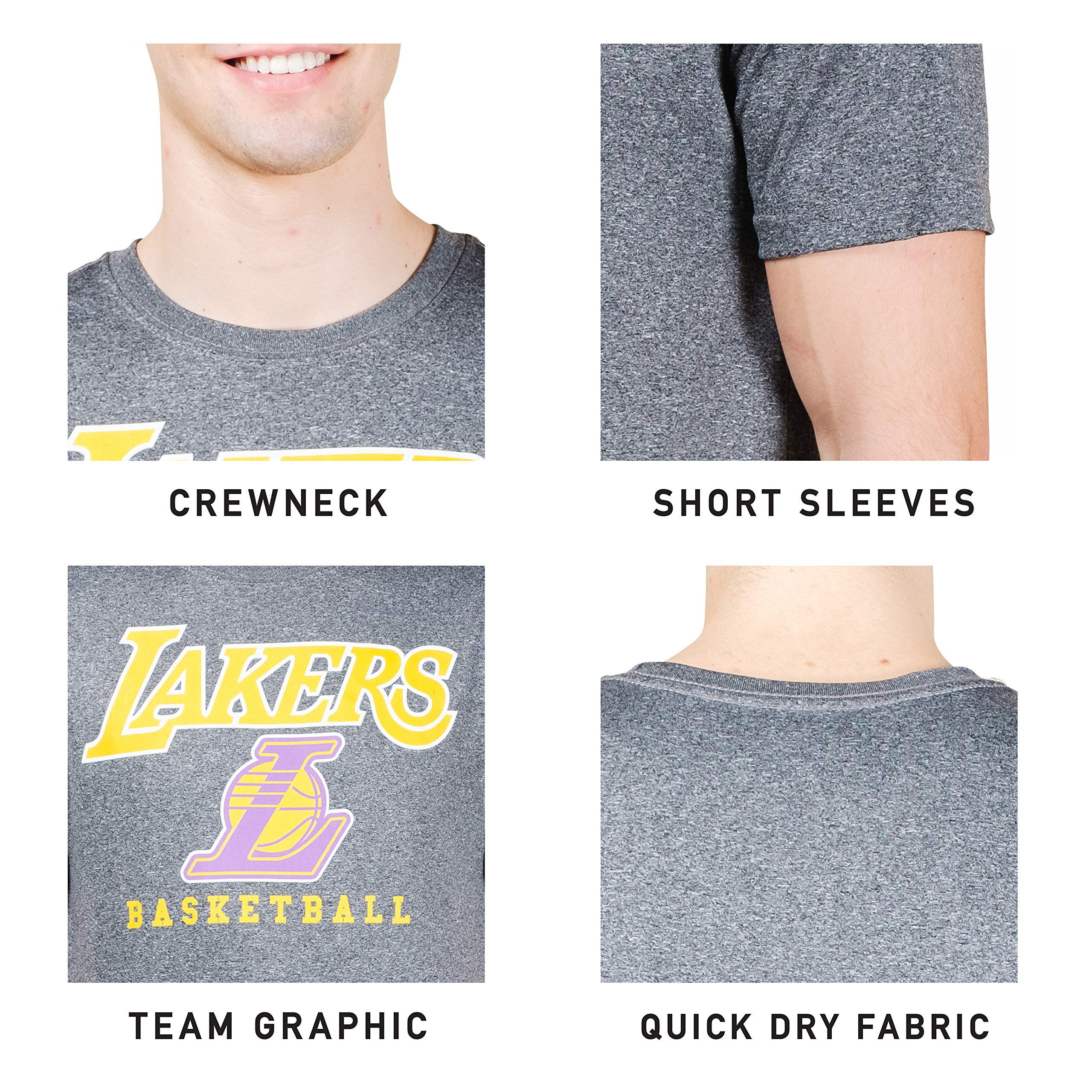Ultra Game Men's NBA Official Arched Plexi Short Sleeve Tee Shirt - Image 4