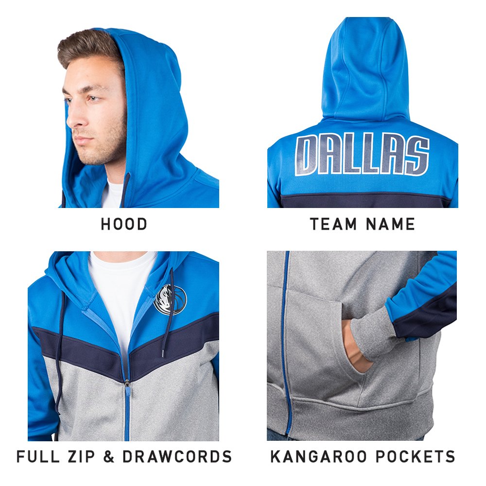 Ultra Game Men's NBA Official Full Zip Hoodie Sweatshirt - Image 5