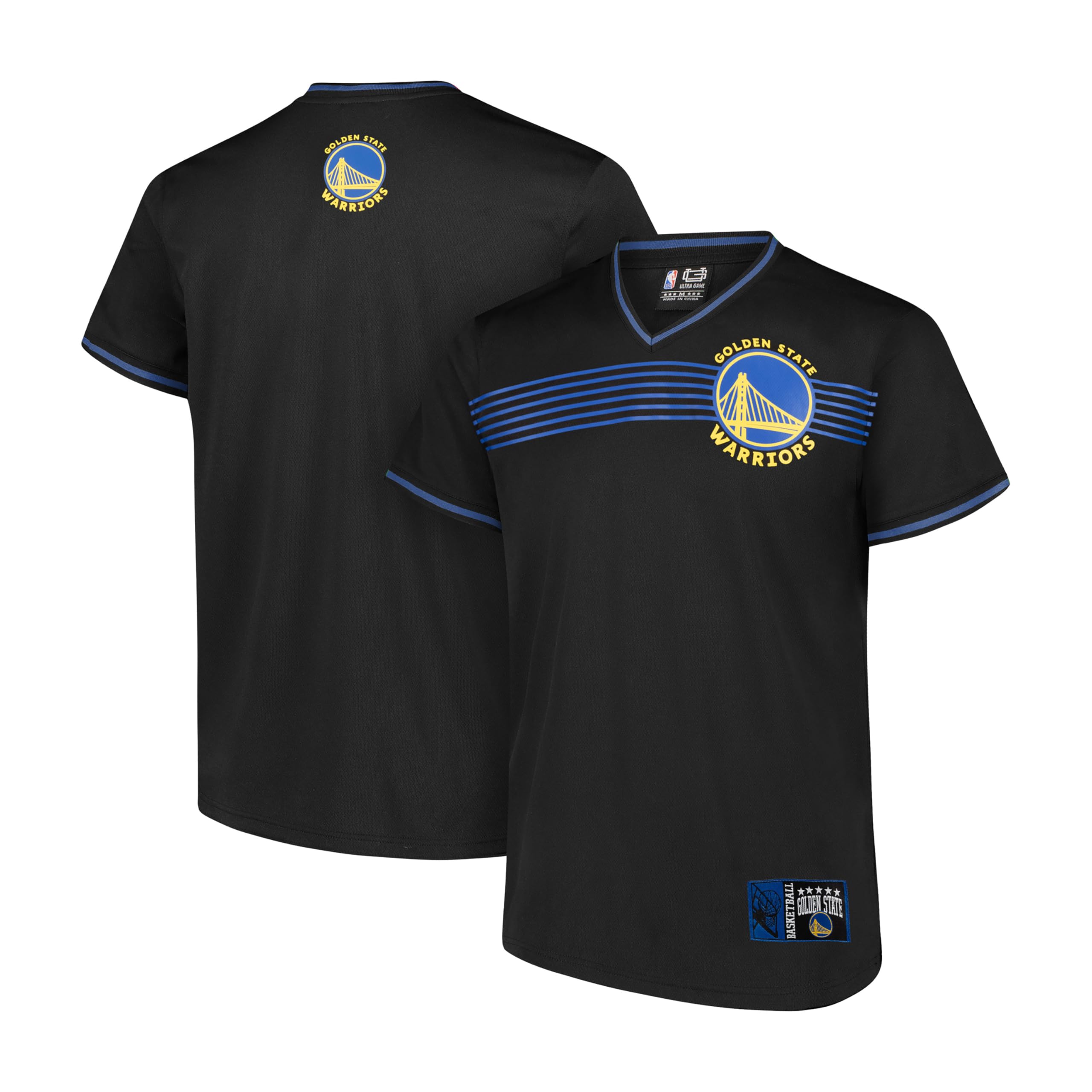 Ultra Game Men's NBA Official Jersey V-Neck Mesh Short Sleeve Tee Shirt