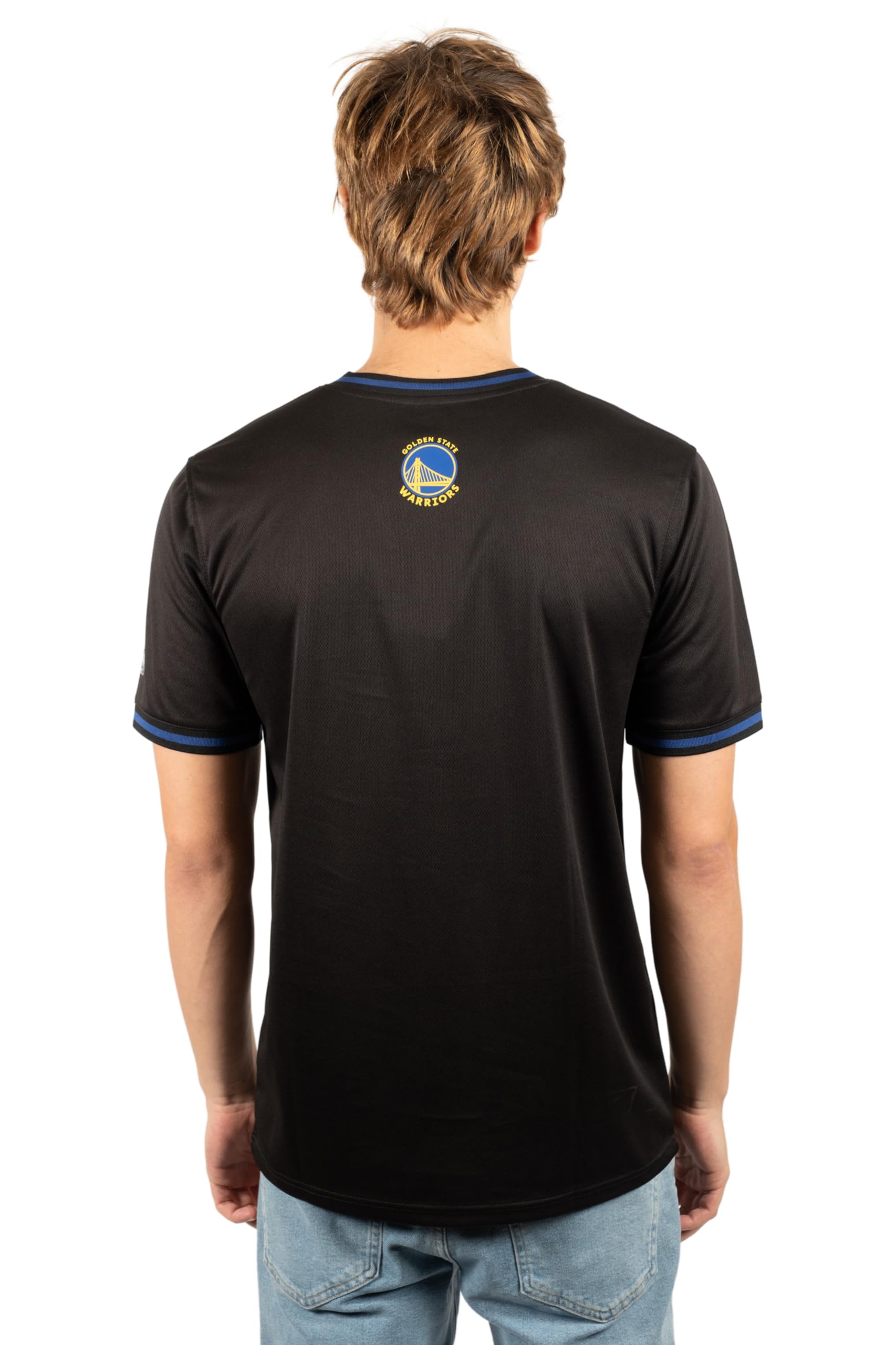 Ultra Game Men's NBA Official Jersey V-Neck Mesh Short Sleeve Tee Shirt - Image 2