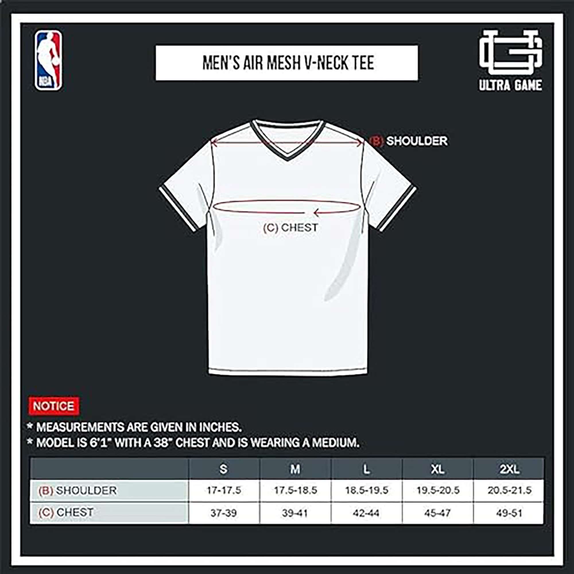 Ultra Game Men's NBA Official Jersey V-Neck Mesh Short Sleeve Tee Shirt - Image 6