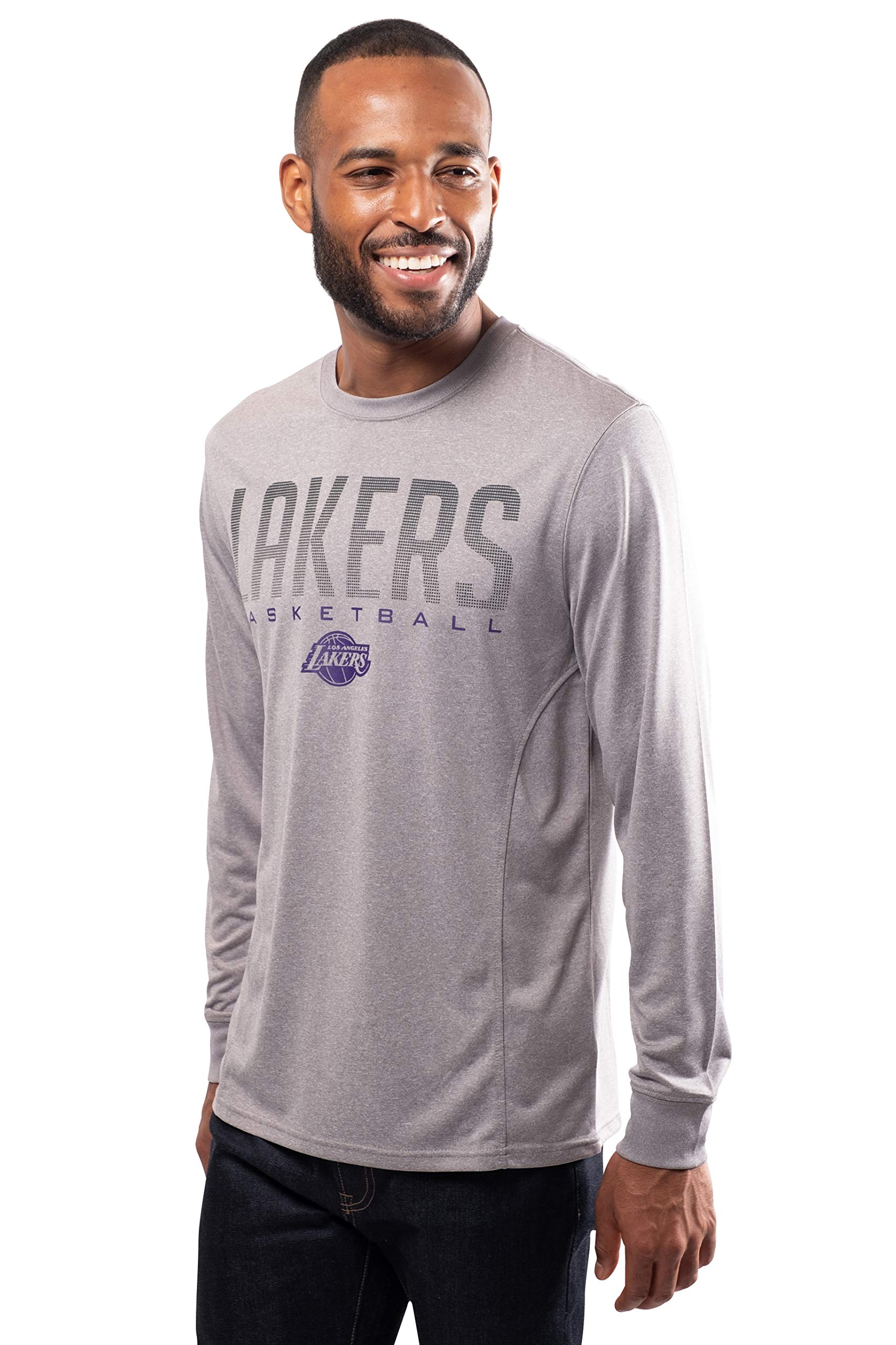 Ultra Game Men's NBA Official Long Sleeve Athletic Quick Dry Performance T-Shirt - Image 3