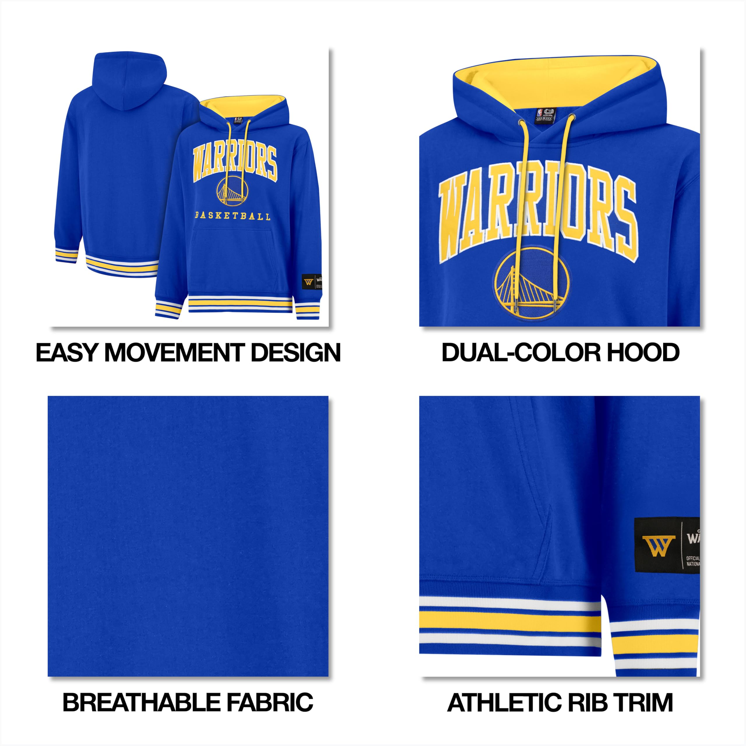 Ultra Game Men's NBA Official Premium Quality MVP Hoodie Sweatshirt - Image 5