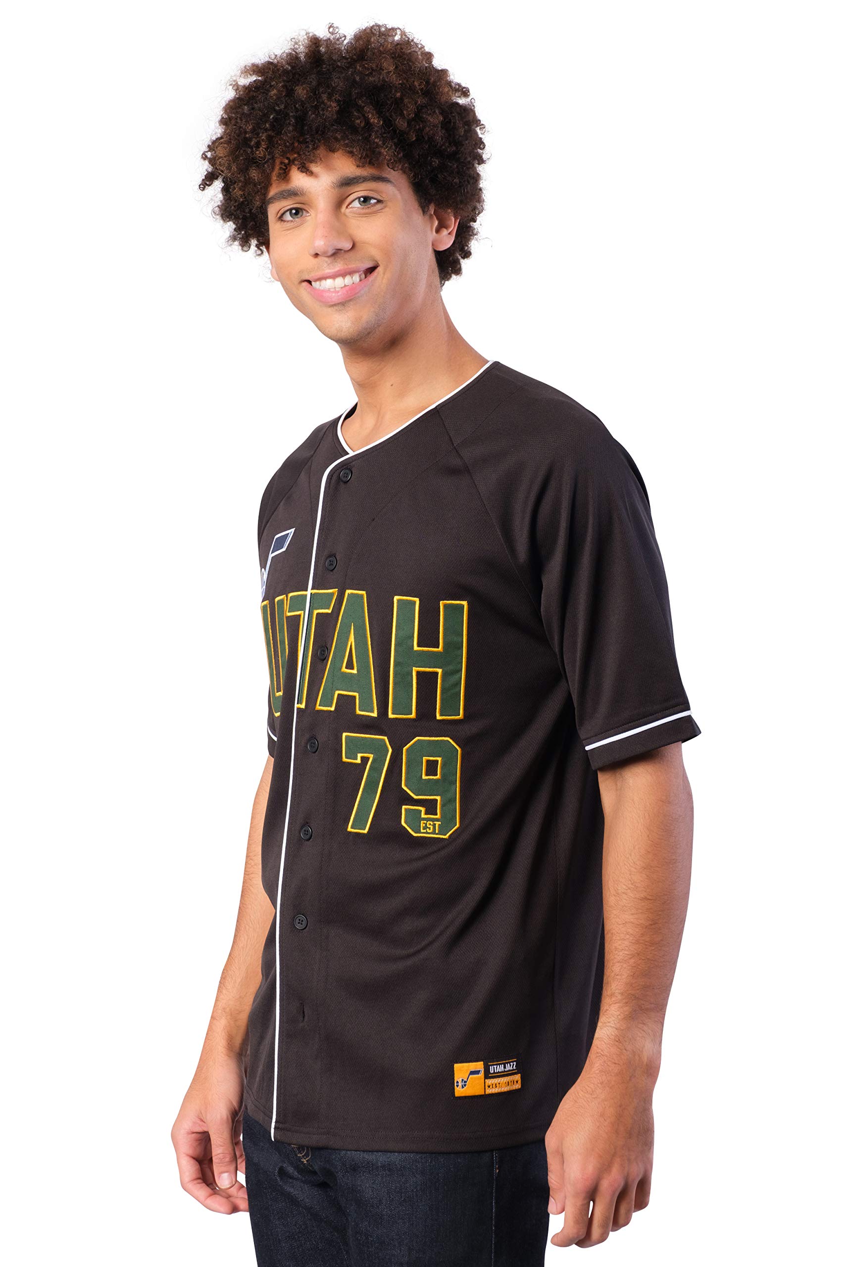 Ultra Game Men’s NBA Official Super Soft Button Down Jersey Baseball Shirt - Image 3