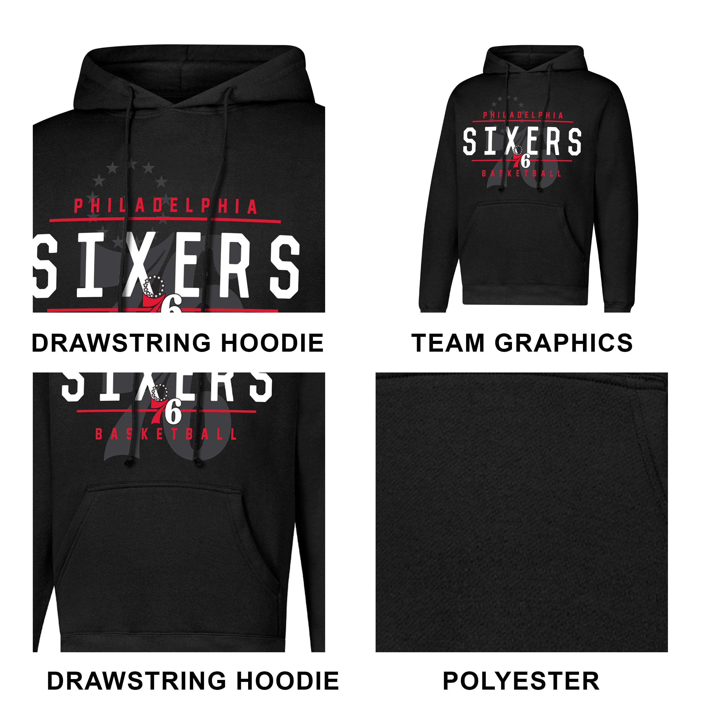 Ultra Game Men's NBA Official Super Soft Get Right Hoodie Sweatshirt - Image 5