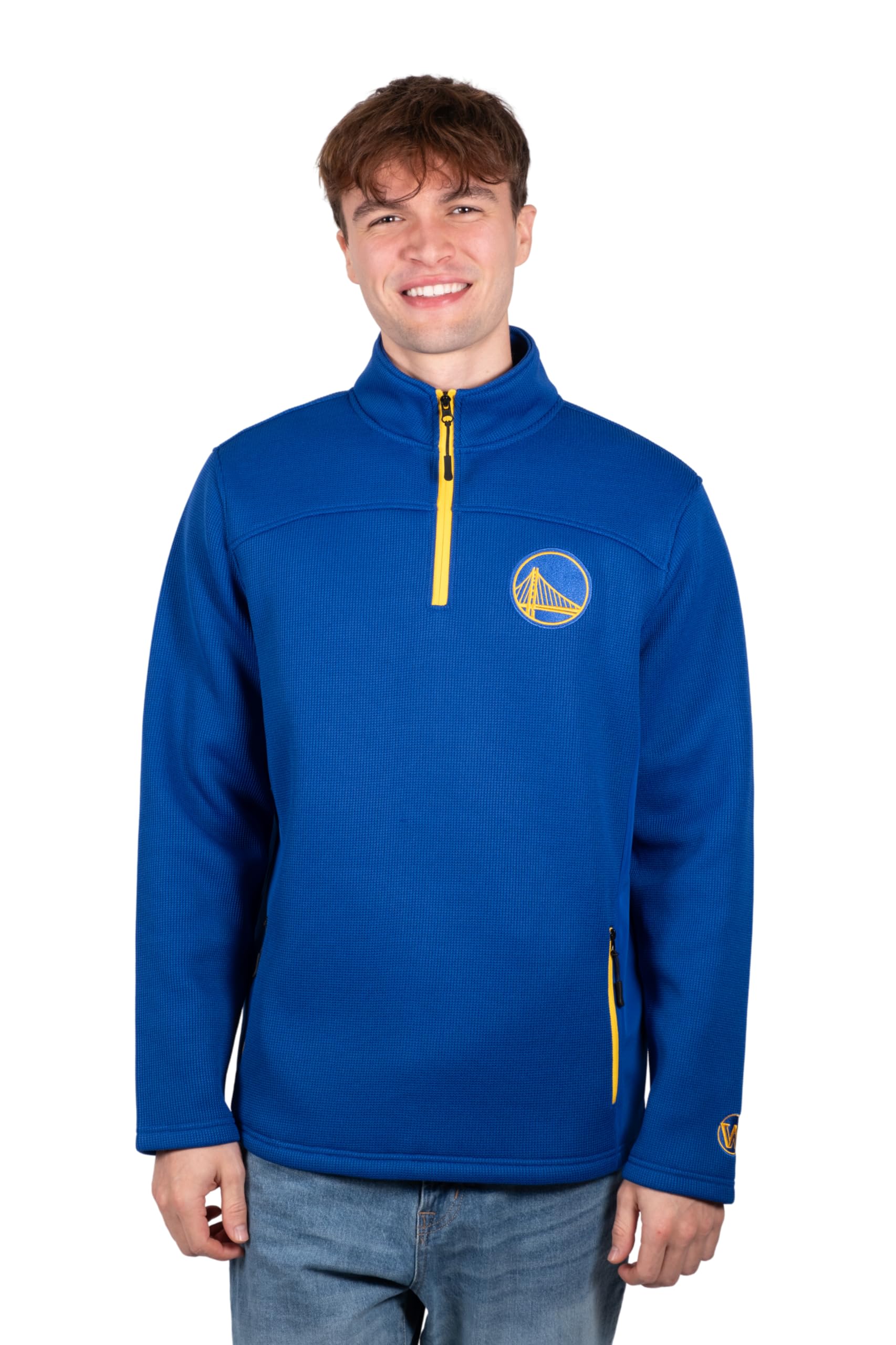 Ultra Game Men's NBA Official Super Soft Quarter Zip Sweatshirt with Zipper Pockets - Image 2