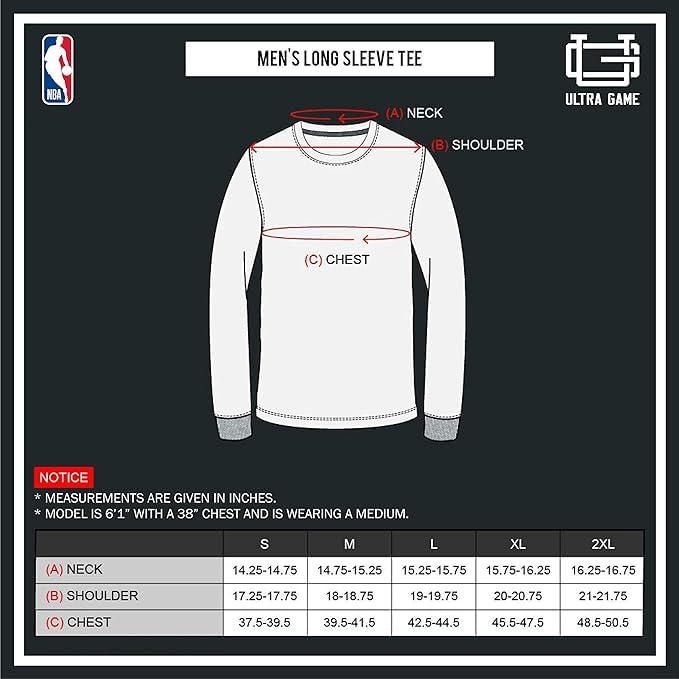Ultra Game Men’s NBA Official Super Soft Raglan Baseball T-Shirt - Image 6
