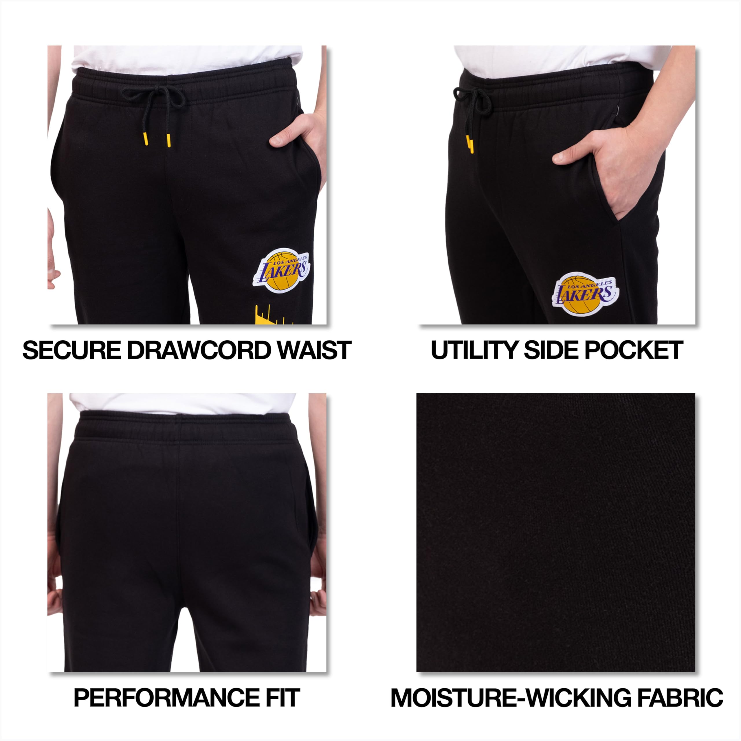 Ultra Game Men's NBA Official Super Soft Team Jogger Sweatpants - Image 5