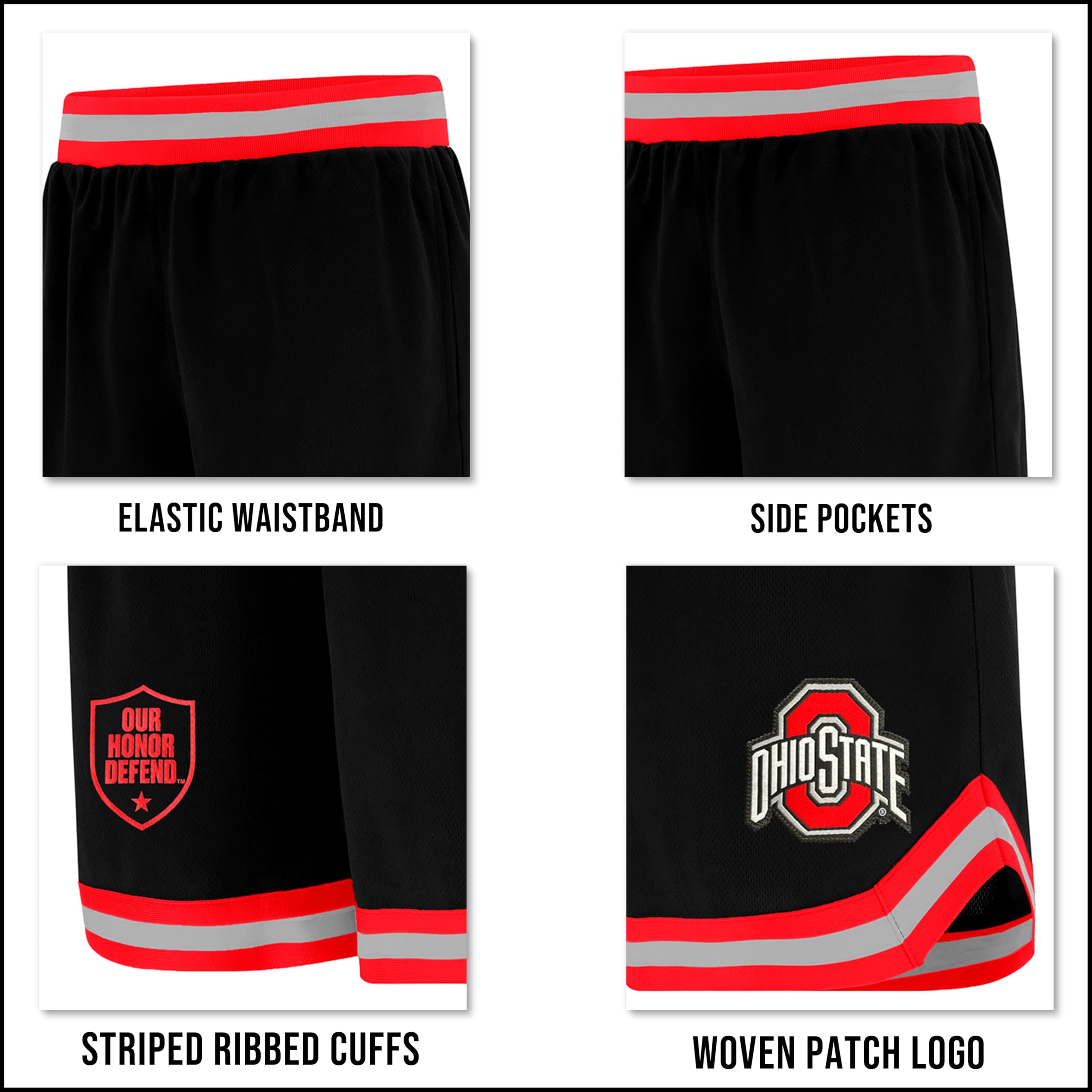 Ultra Game Men's NCAA Official Soft Air Mesh Ultimate Basketball Shorts - OG Fit - Image 5