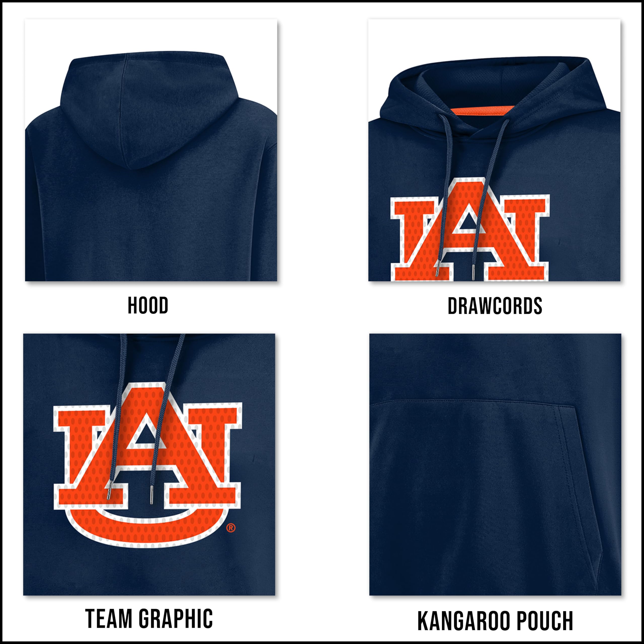 Ultra Game Men's NCAA Official Super Soft Supreme Hoodie Sweatshirt - Image 5