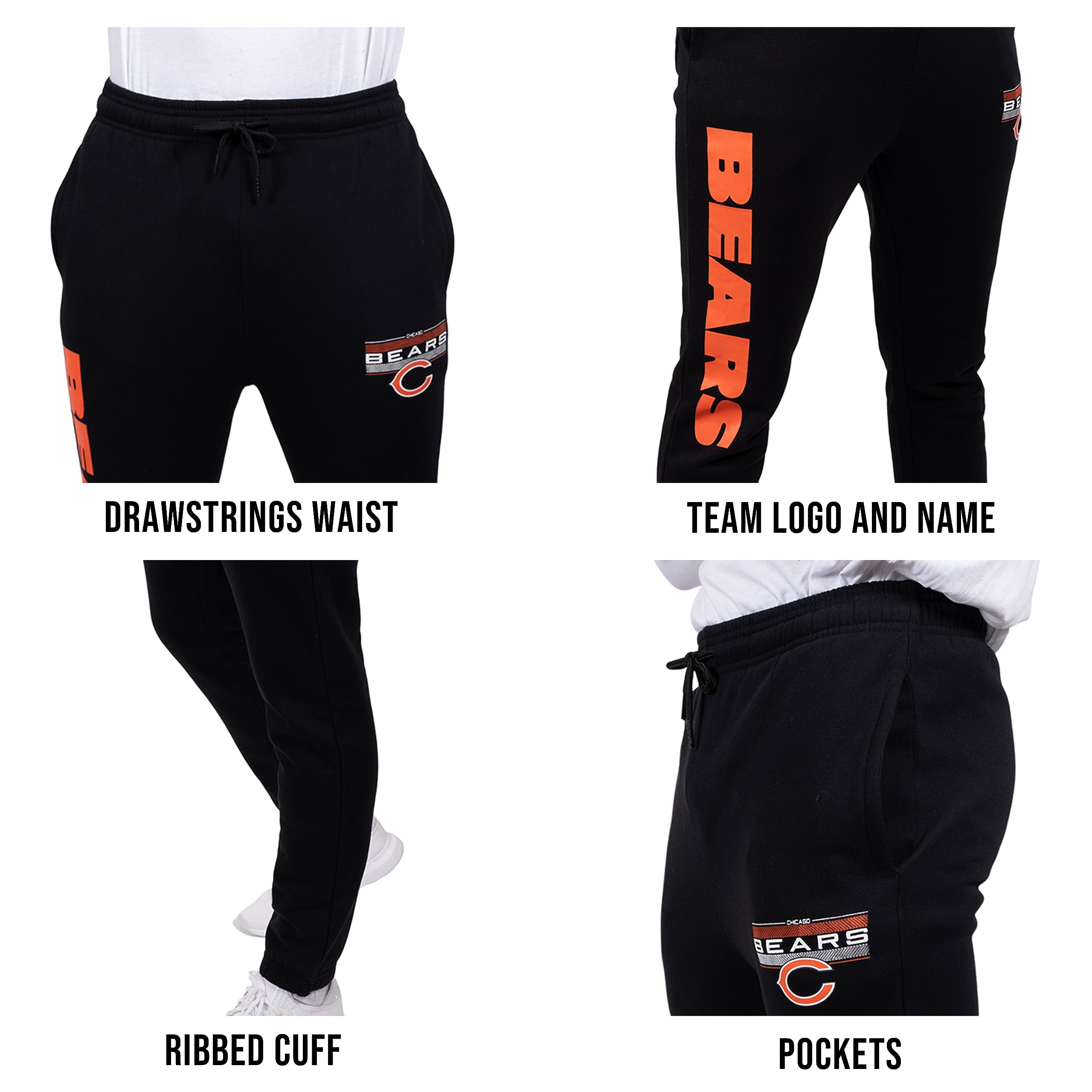 Ultra Game Men's NFL Official Super Soft Game Day Jogger Sweatpants - Image 5