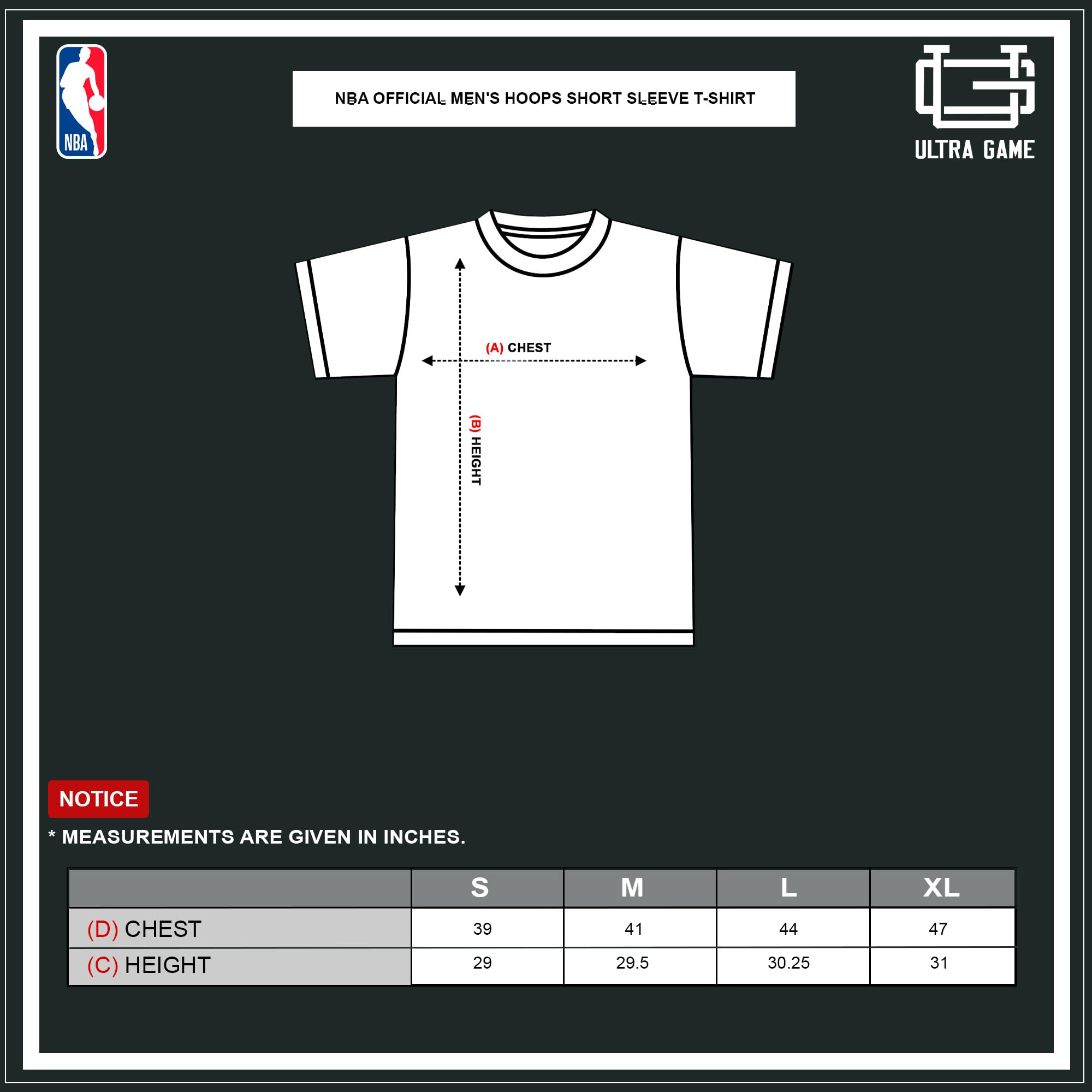 Ultra Game Mens NBA Official Hoops Short Sleeve T-Shirt - Image 7