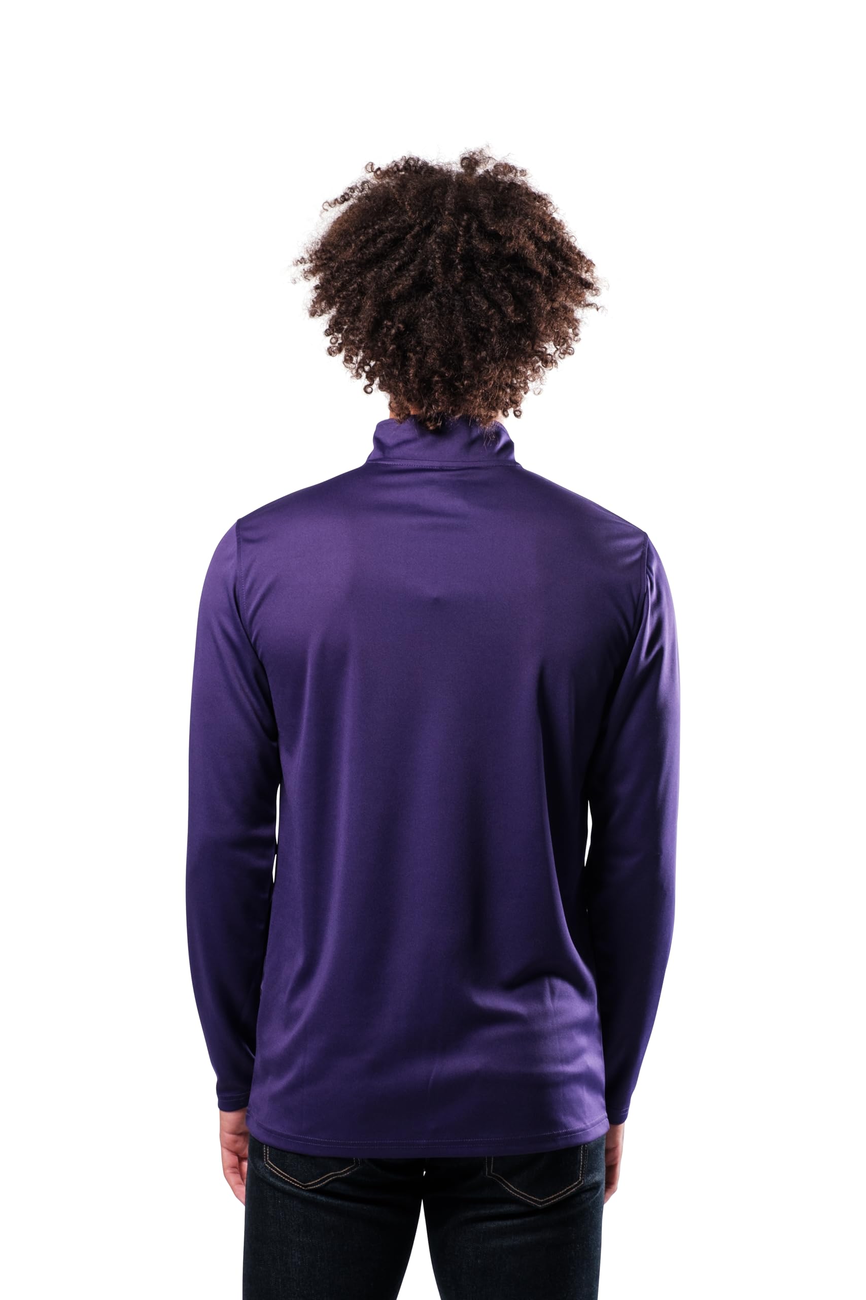 Ultra Game Mens NBA Official Quarter Zip Long Sleeve Pullover T-Shirt - Image 3