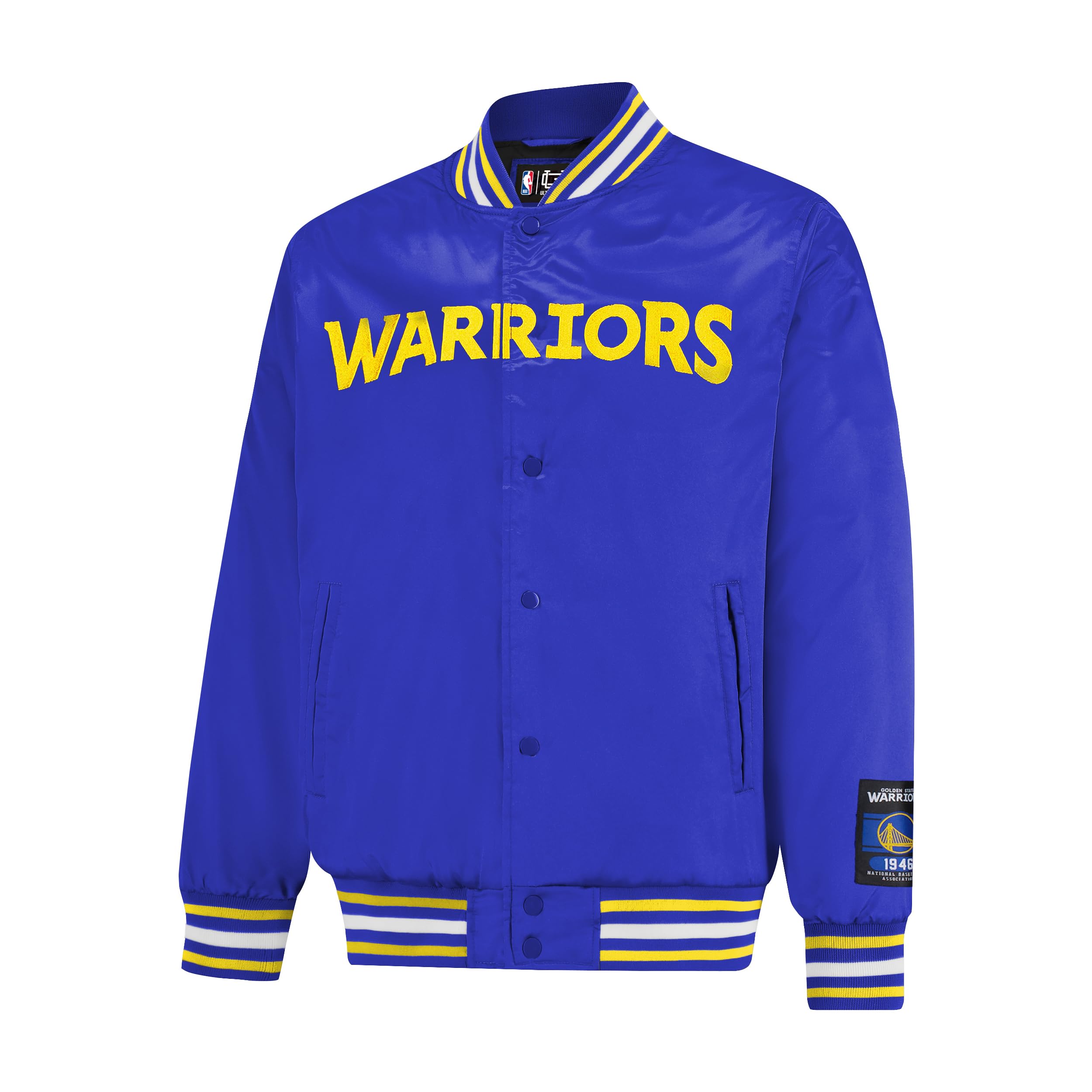 Ultra Game Mens NBA Official Smashing Records Satin Jacket - Image 2