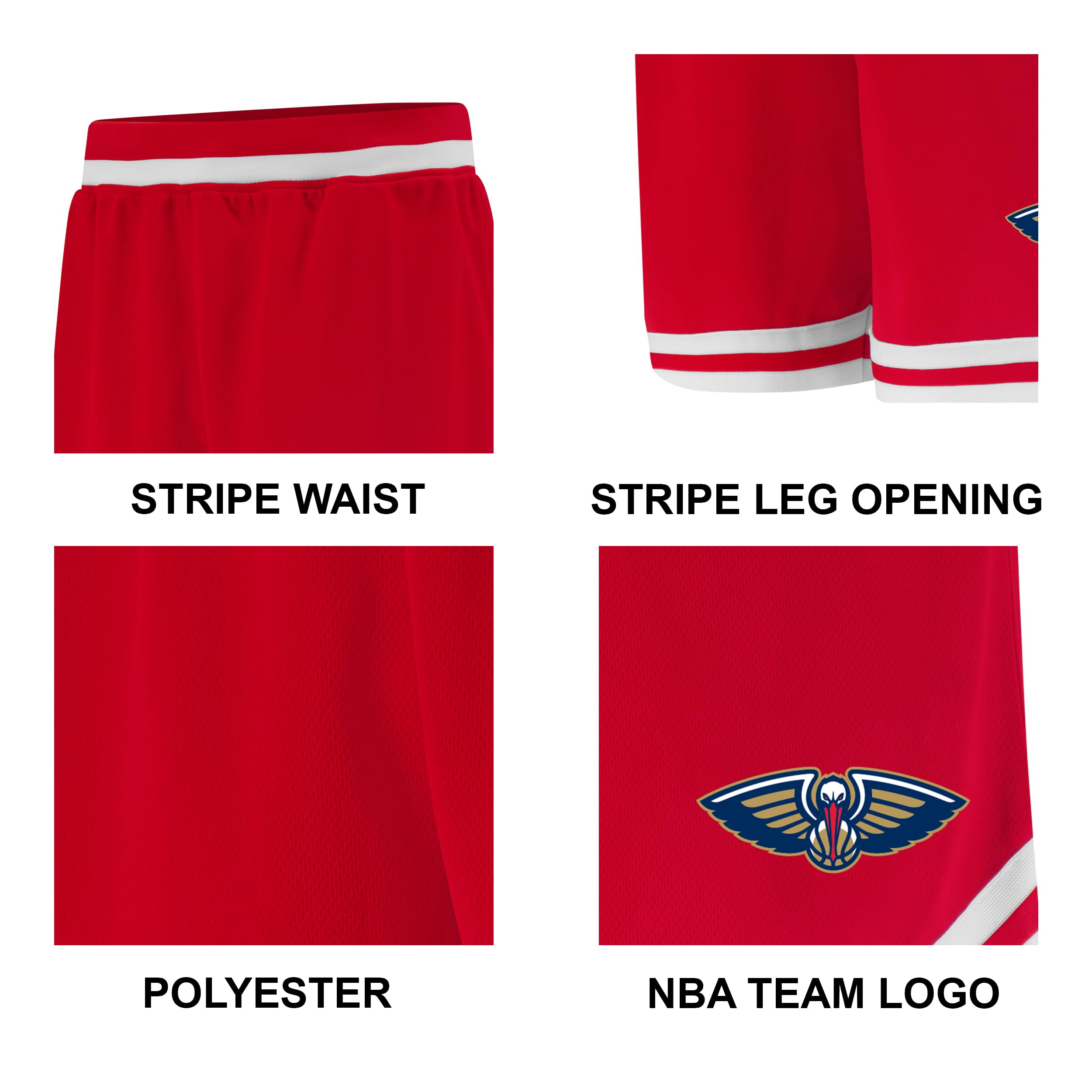 Ultra Game Mens NBA Official Soft Air Mesh Ultimate Basketball Shorts - Classic Fit - Team Color - Image 4