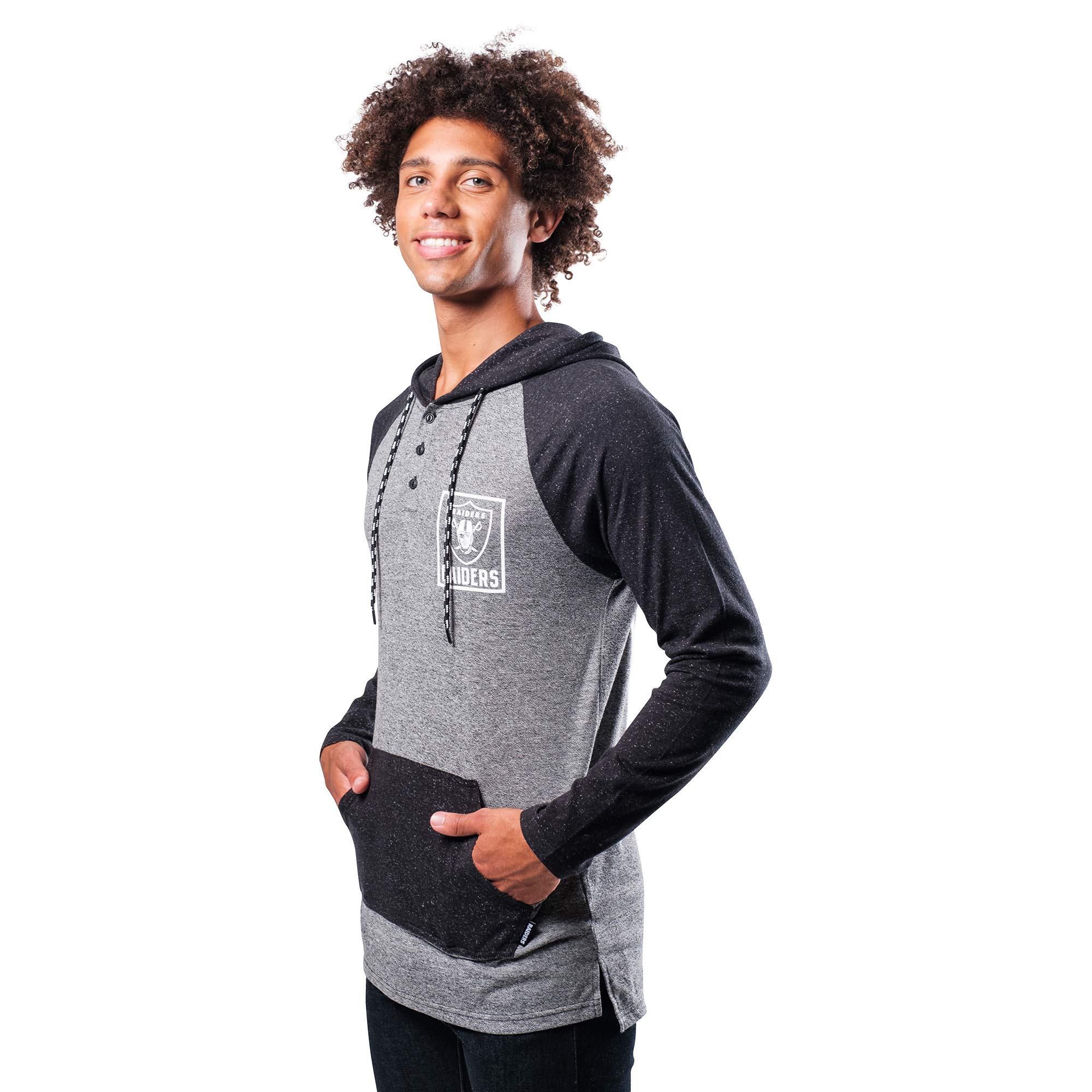 Ultra Game Mens NFL Official Fleece Hoodie Pullover Sweatshirt Henley - Image 3