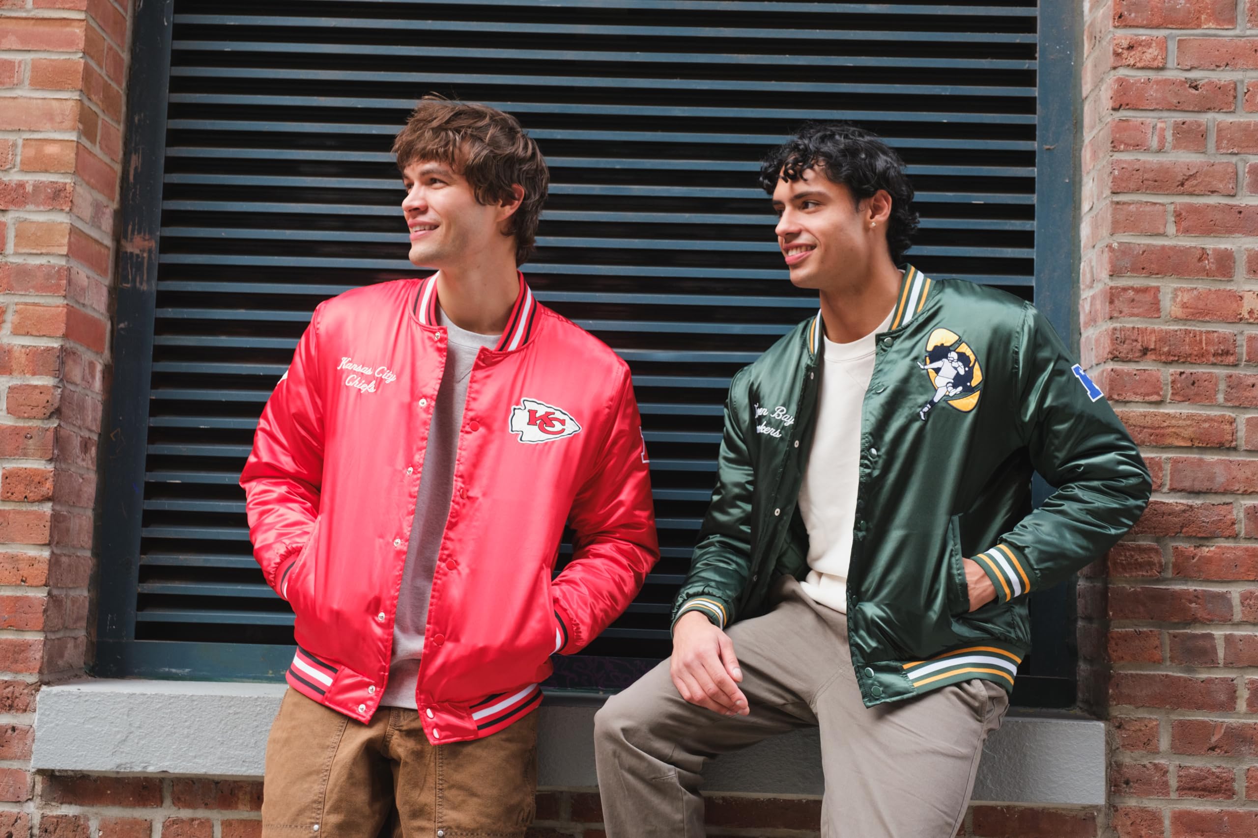 Ultra Game Mens NFL Official Supreme Heritage Satin Jacket - Image 4