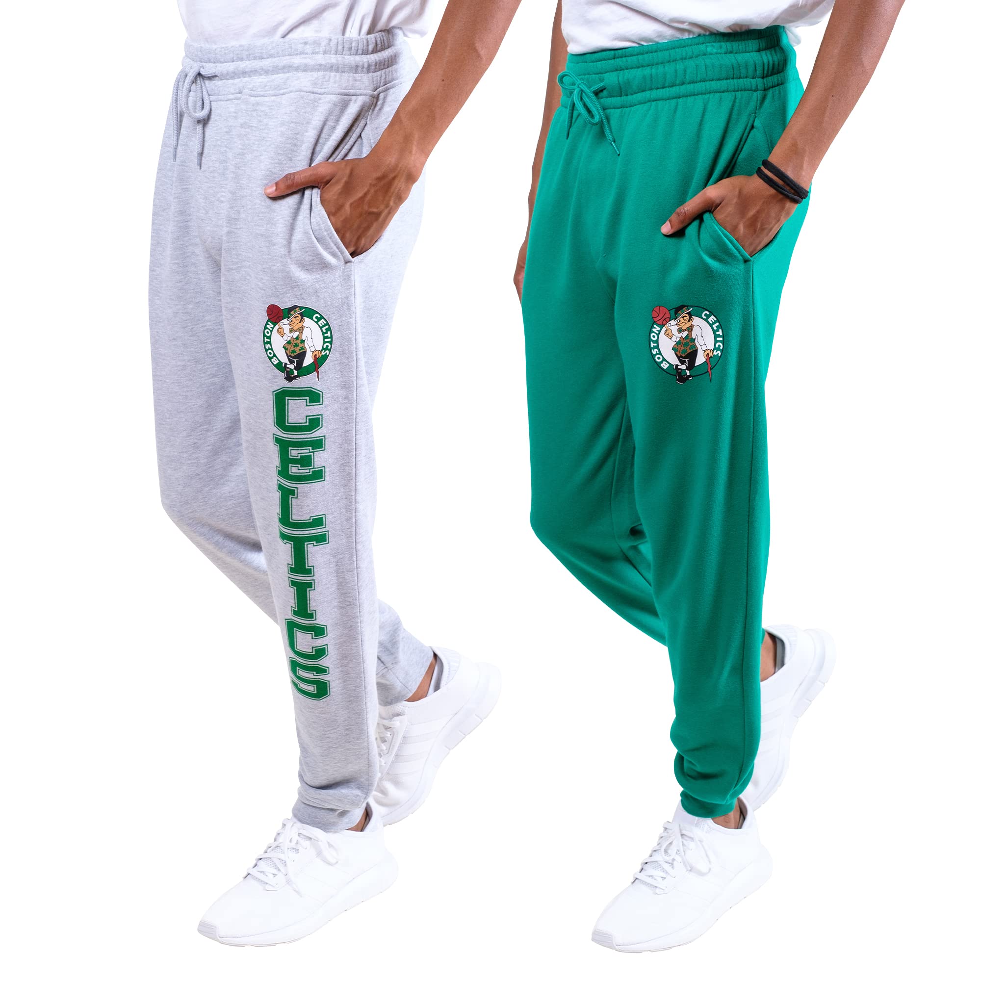 Ultra Game NBA Boston Celtics Men’s Super Soft Team Joggers Sweatpants (Two-Pack Medium Size) - Image 3