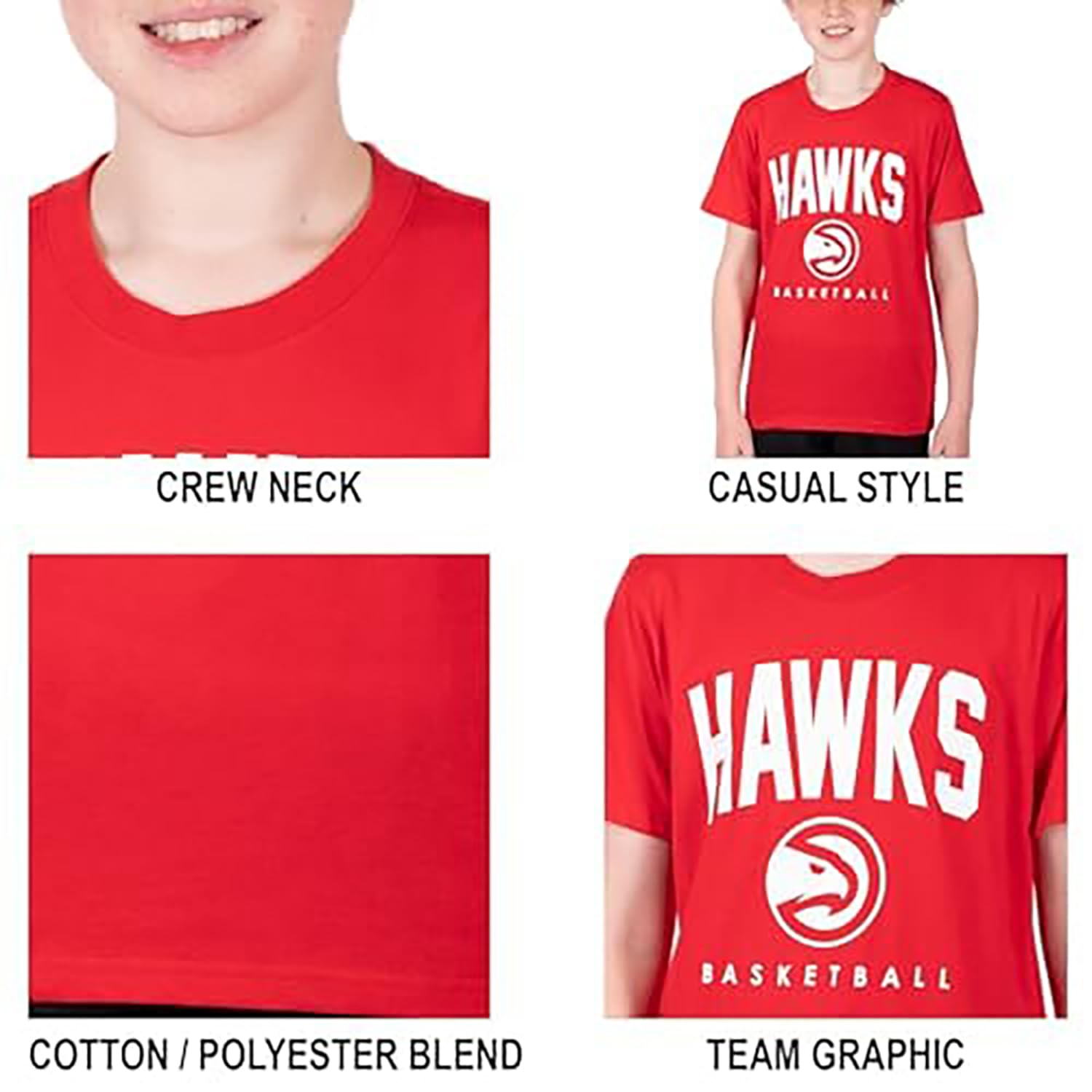 Ultra Game NBA Boys Arched Plexi Short Sleeve T-Shirt - Image 5