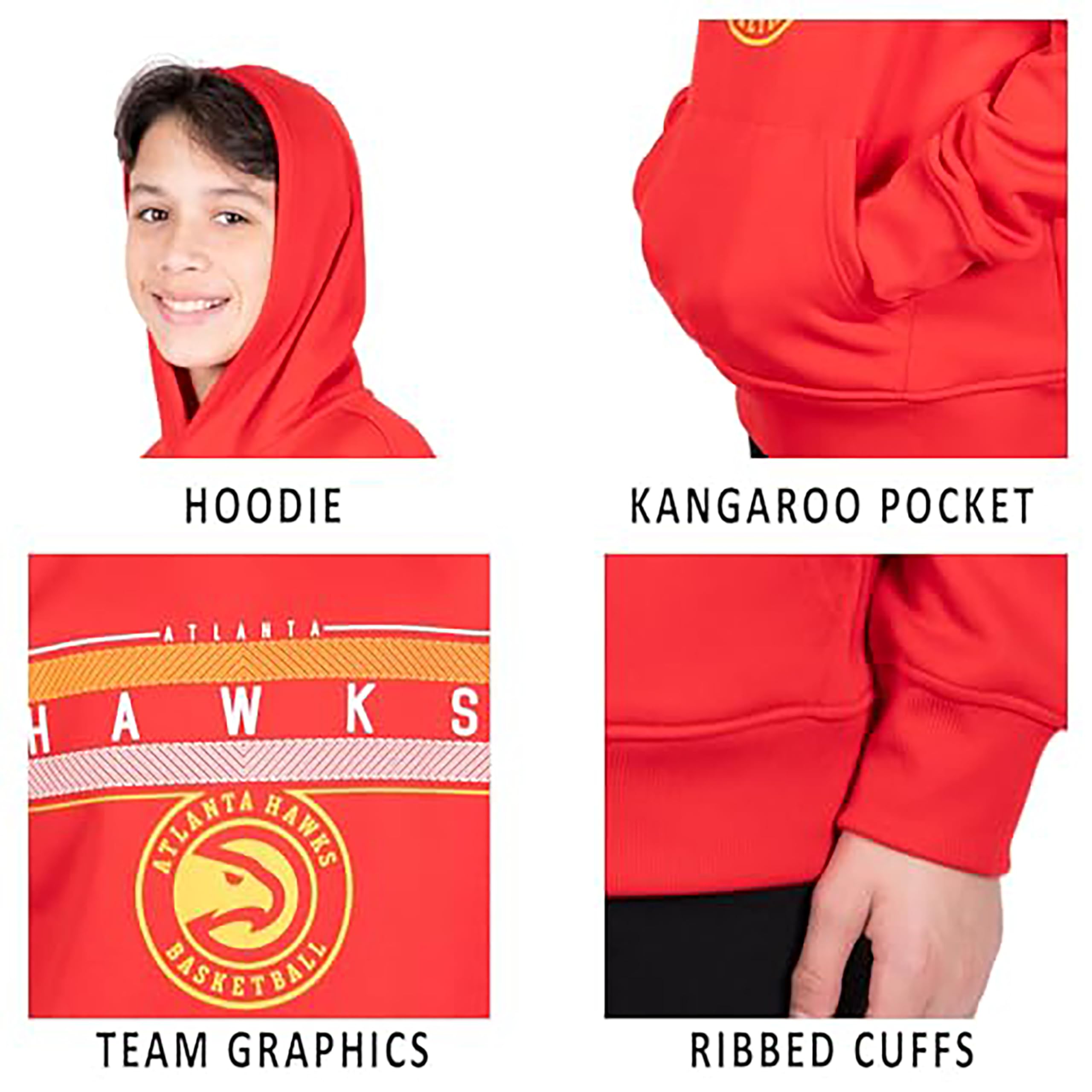 Ultra Game NBA boys Fleece Hoodie Pullover Sweatshirt - Image 5