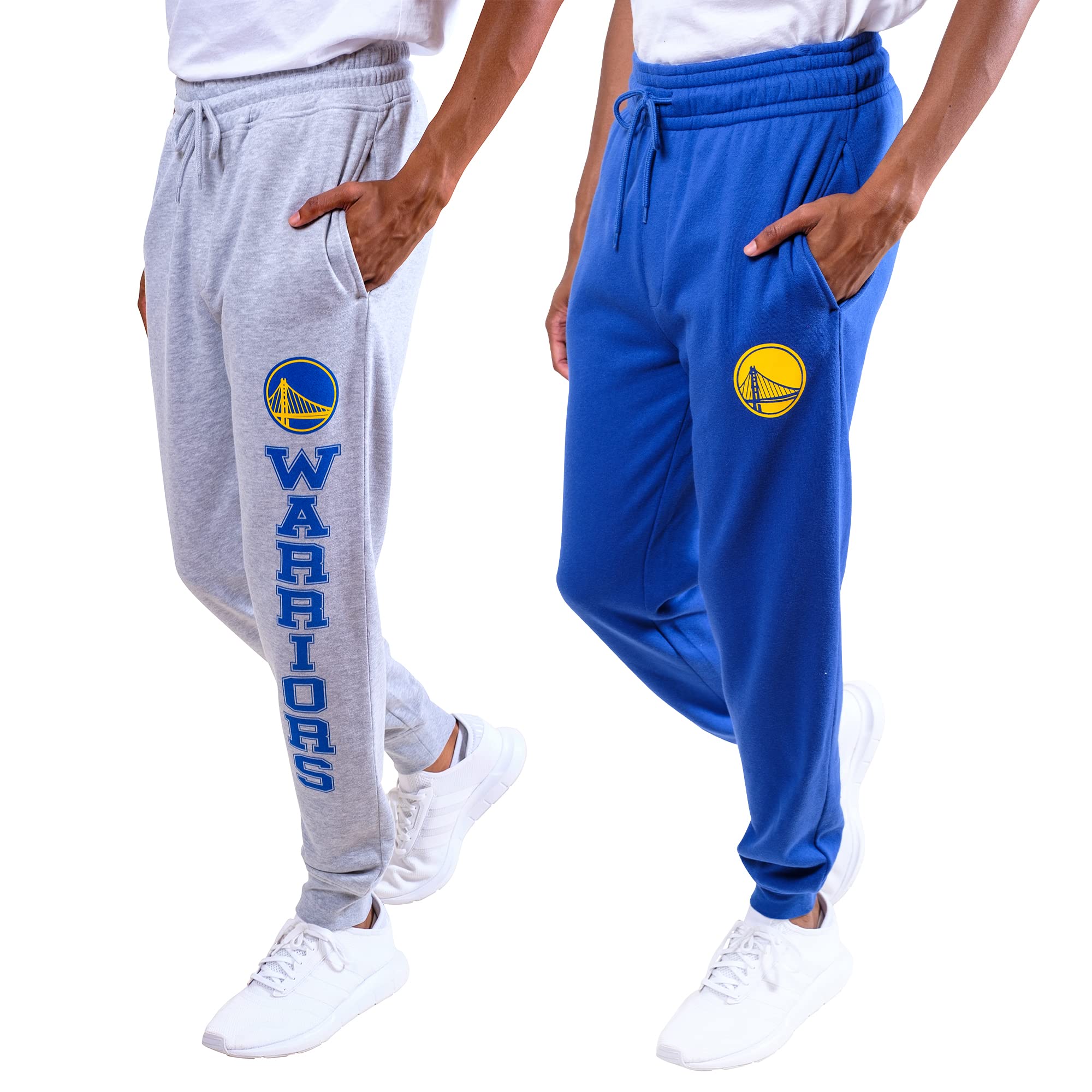 Ultra Game NBA Golden State Warriors Men’s Super Soft Team Joggers Sweatpants (Two-Pack Small Size) - Image 3