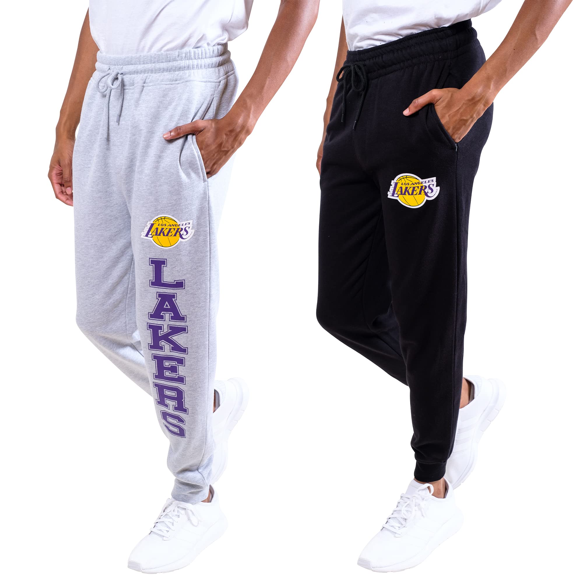 Ultra Game NBA Los Angeles Lakers Men’s Super Soft Team Joggers Sweatpants (Two-Pack XX-Large Size) - Image 3