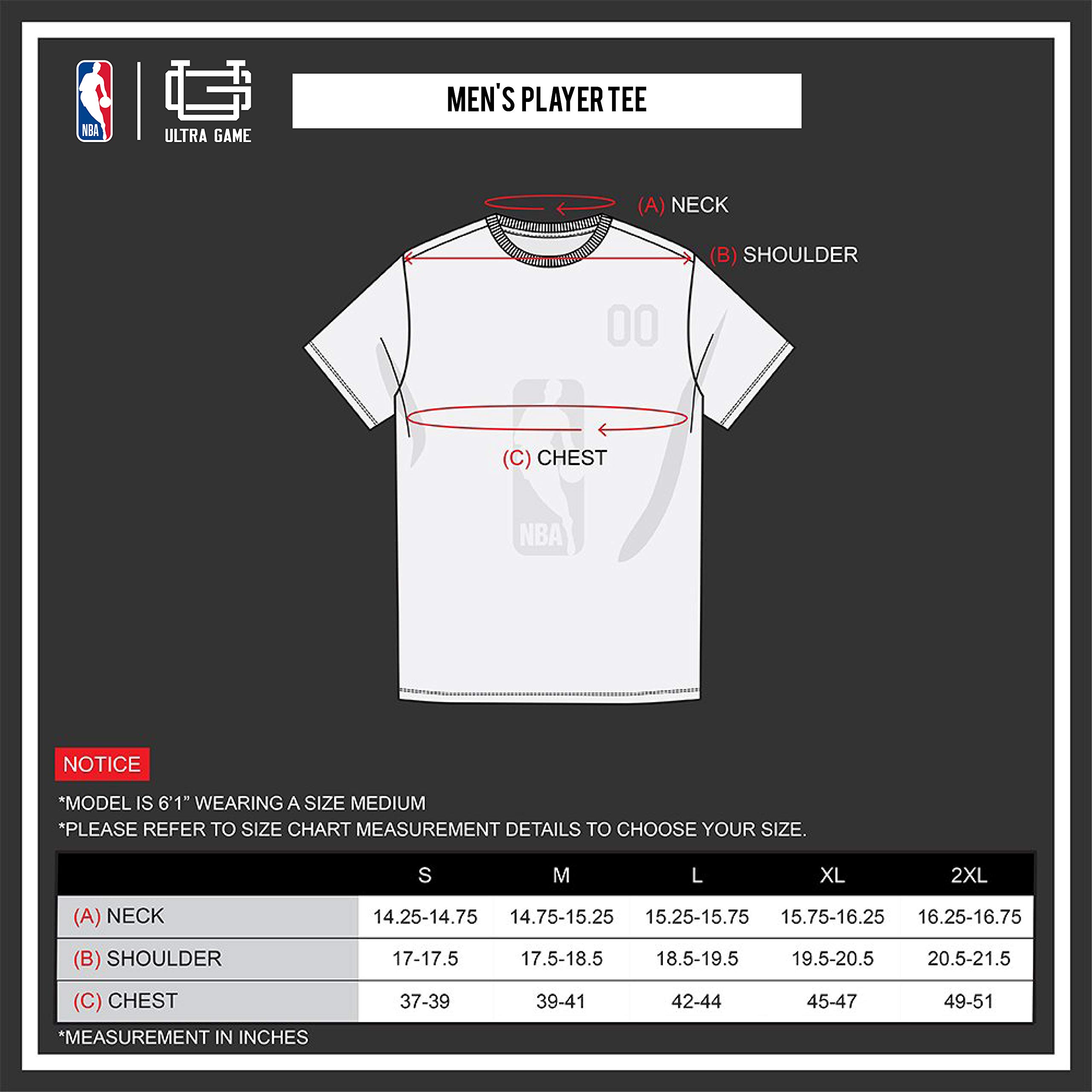 Ultra Game Men's NBA Official Short Sleeve Tee Shirt - Image 6